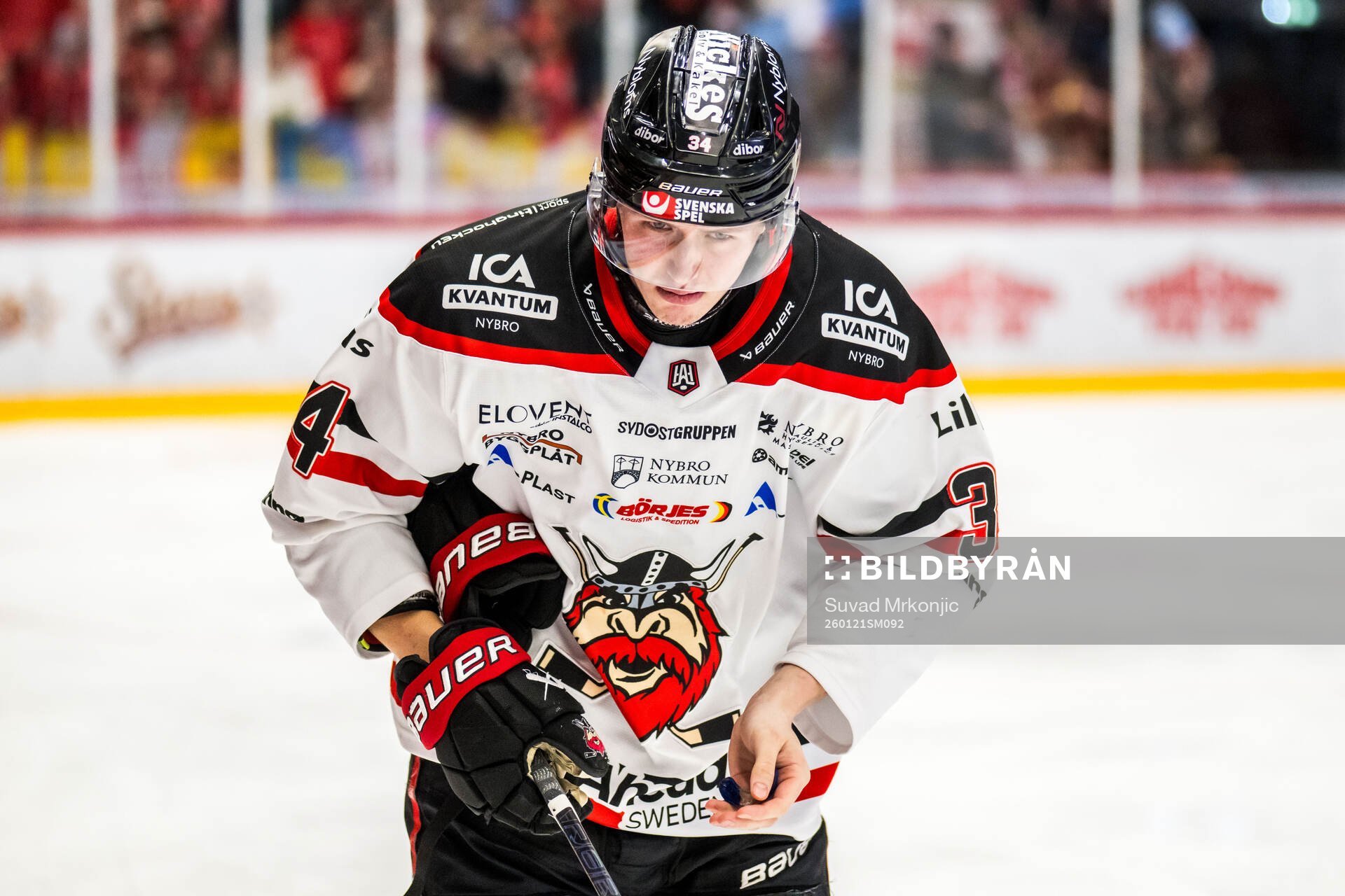 Nybros Oscar Nordin har ont