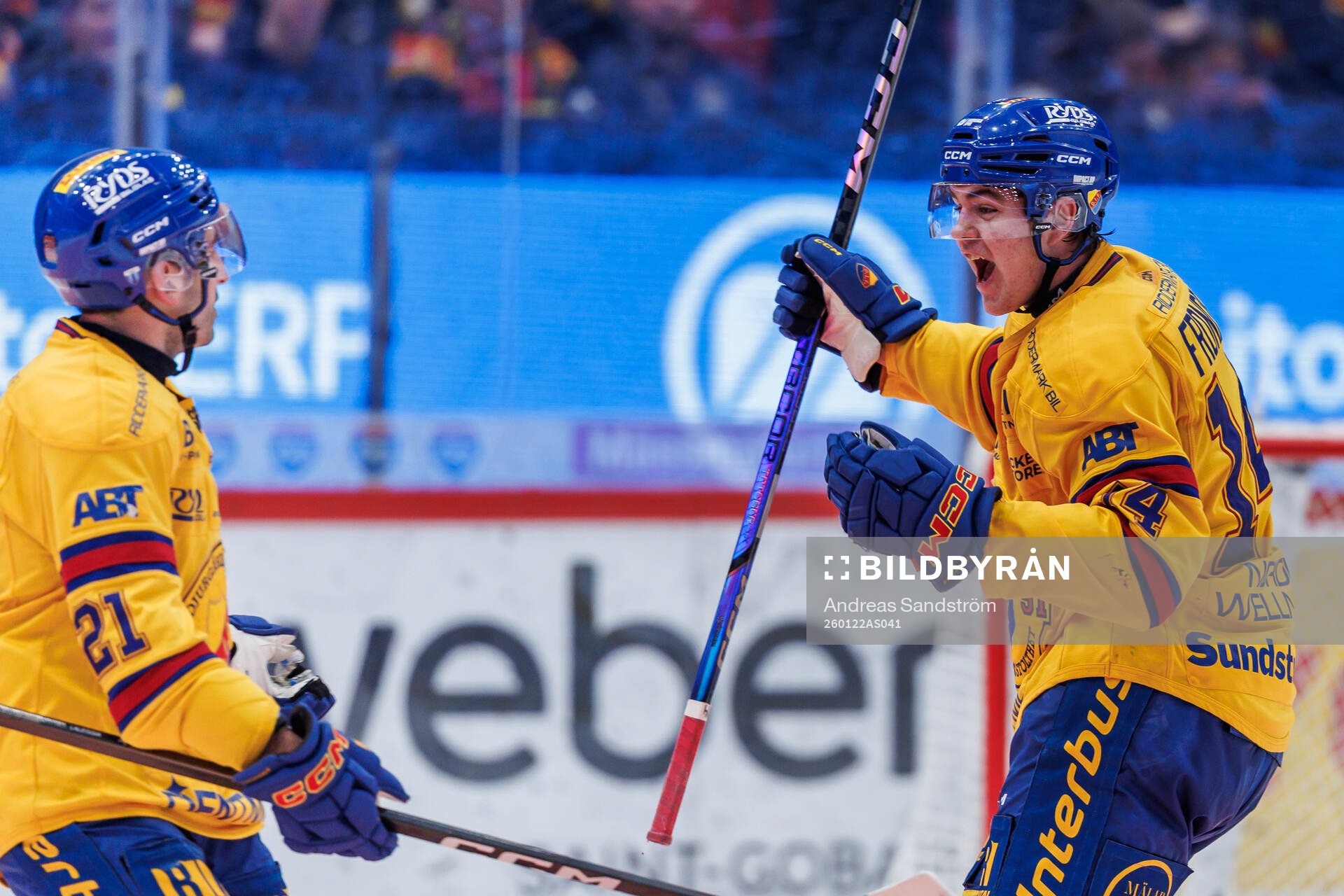 Djurgårdens Anton Frondell jublar