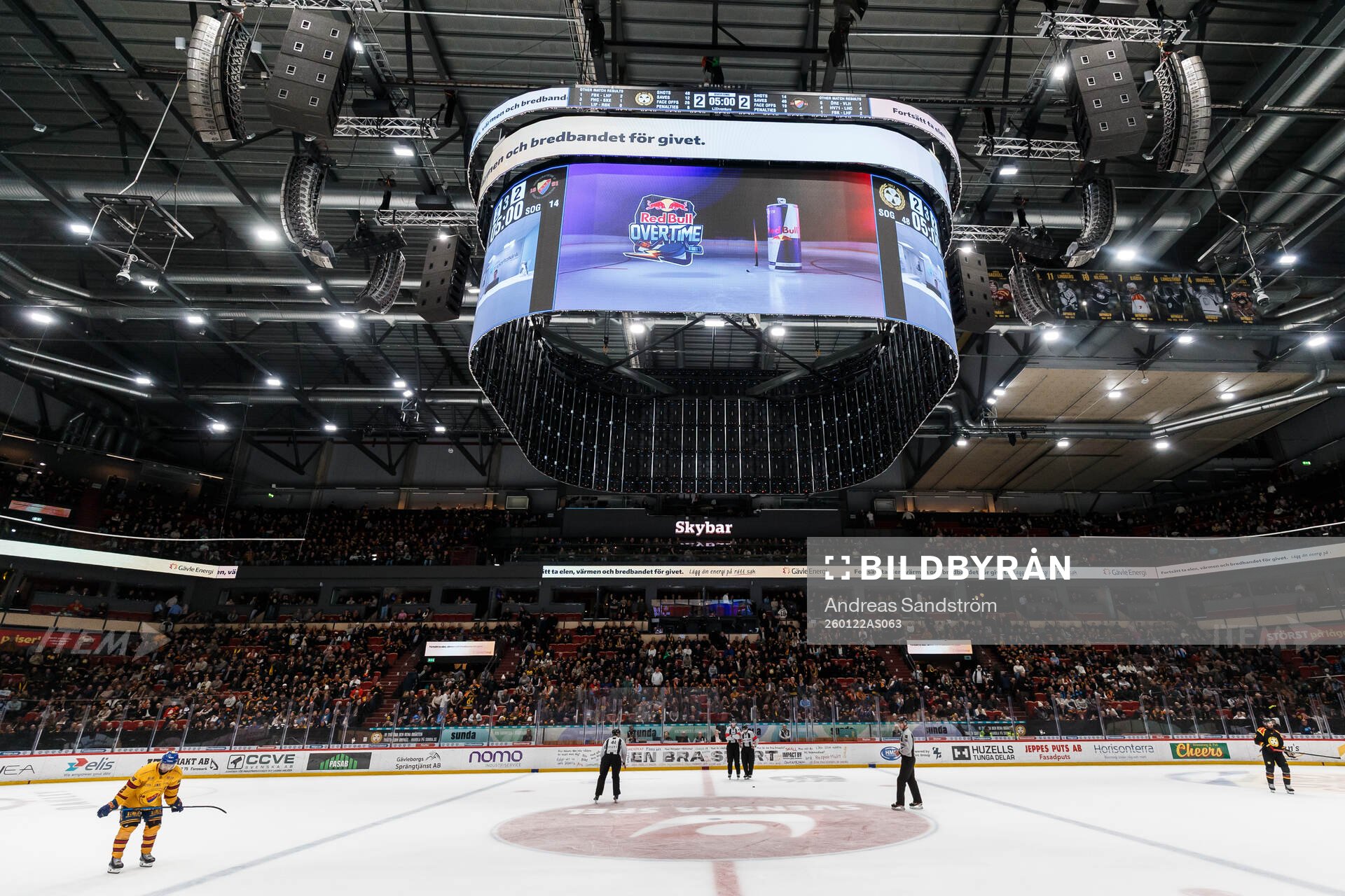 Red Bull Overtime på jumbotronen