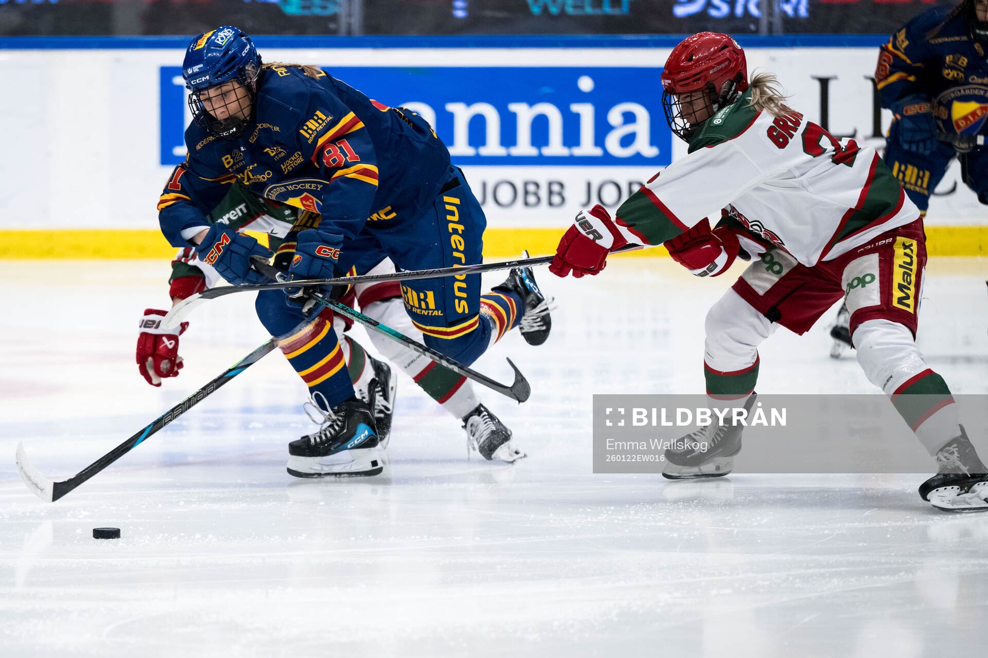 Djurgårdens Isabelle Leijonhielm och Modos Maja Grundström