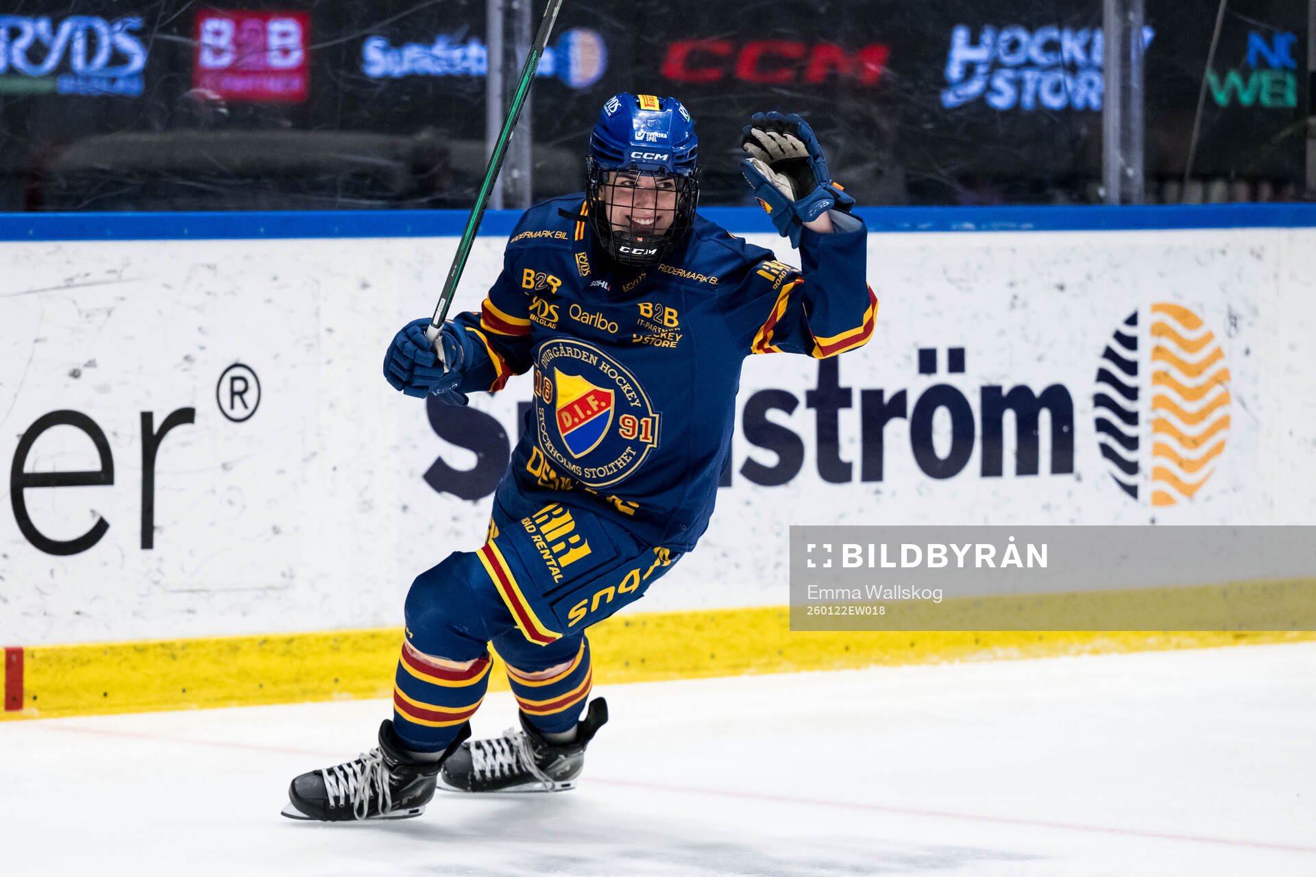 Djurgårdens Barbora Bartakova jublar