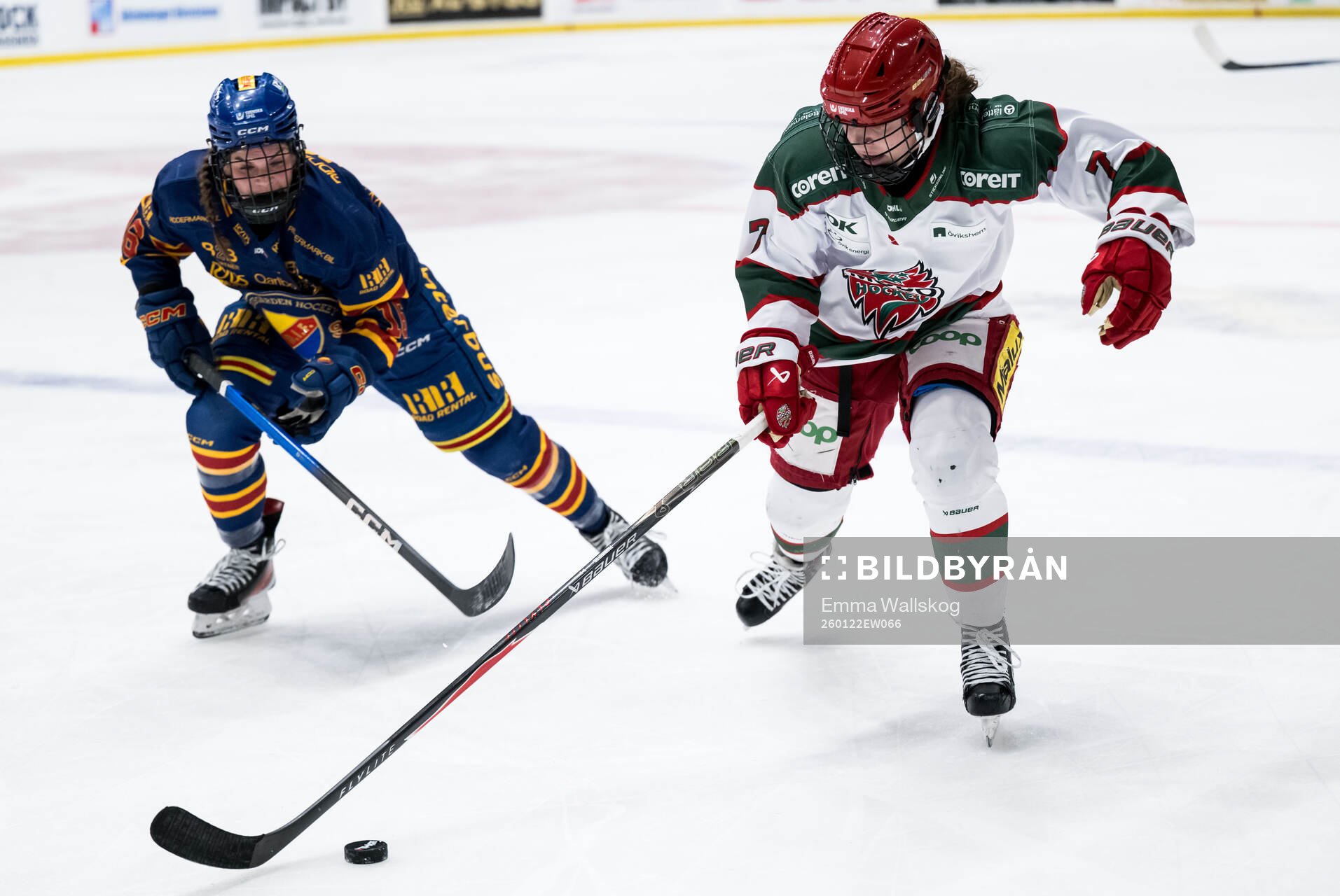 Djurgårdens Madeline Posick och Modos Alexis Paddington