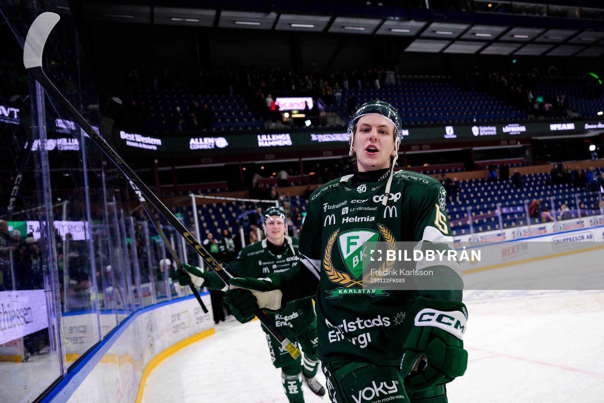 Färjestads Jack Berglund jublar