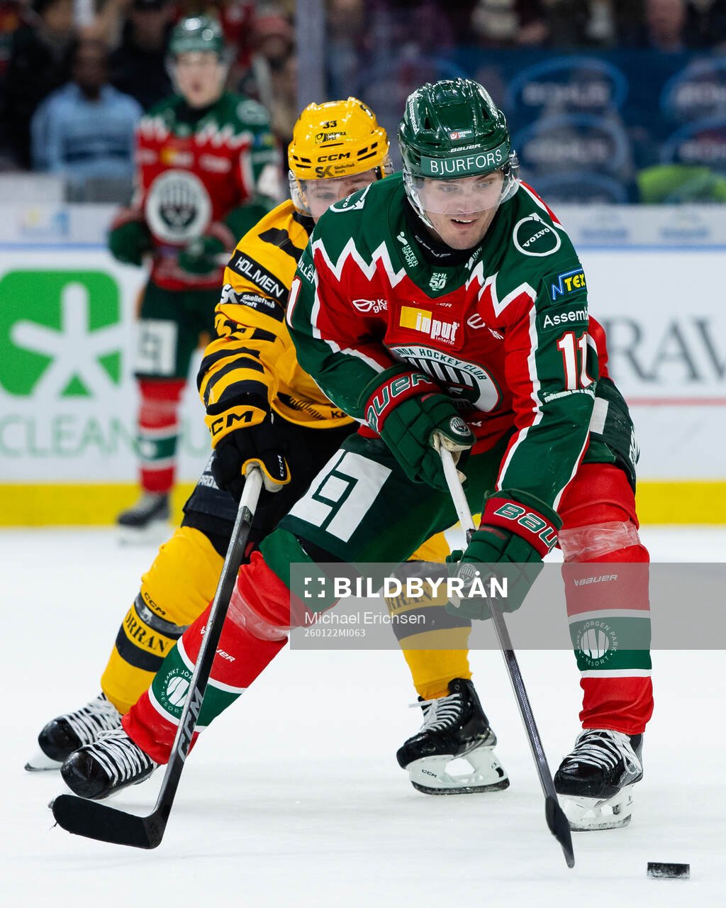 Skellefteås Zeb Forsfjäll och Frölundas Max Lindholm