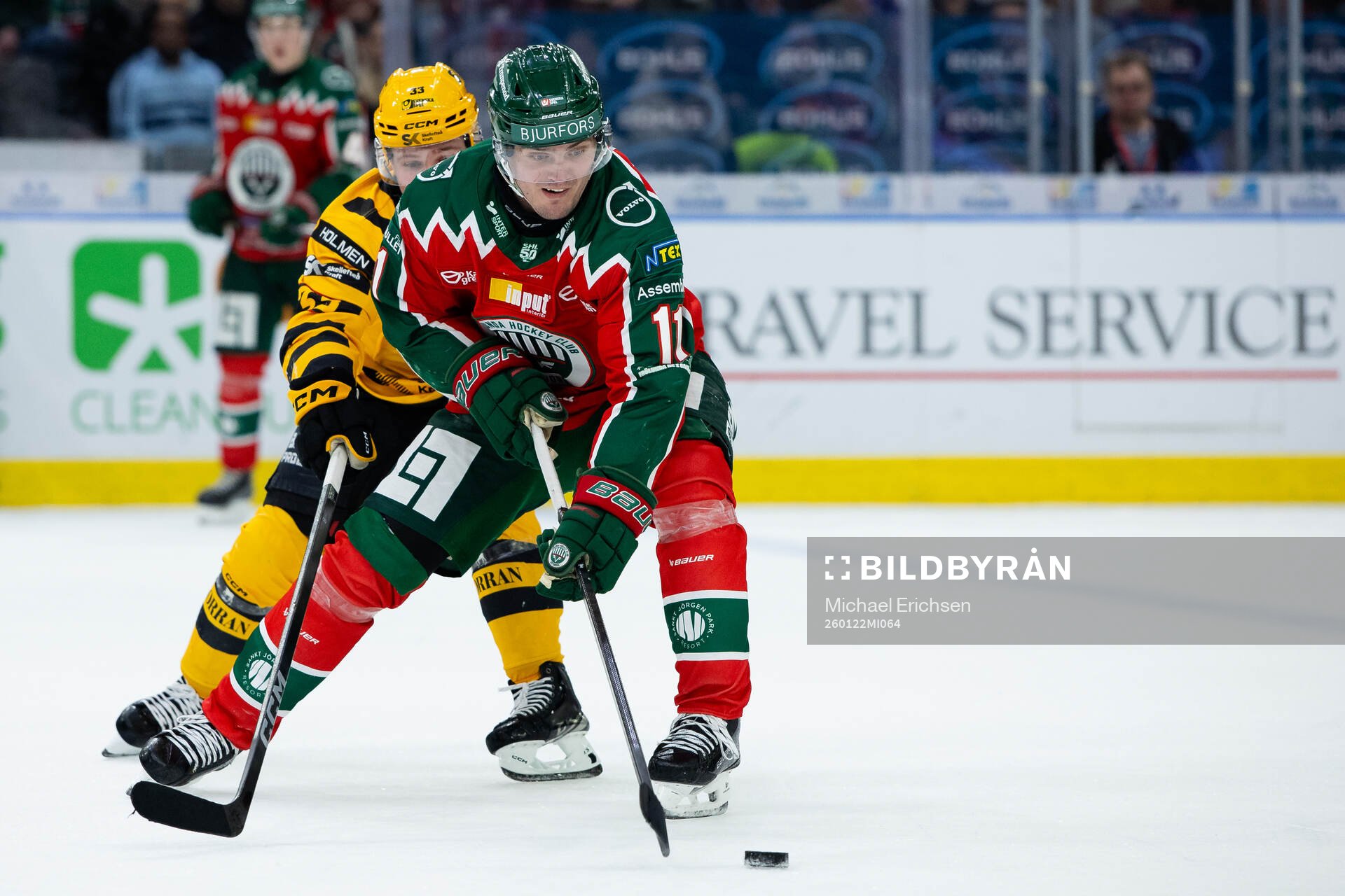 Skellefteås Zeb Forsfjäll och Frölundas Max Lindholm