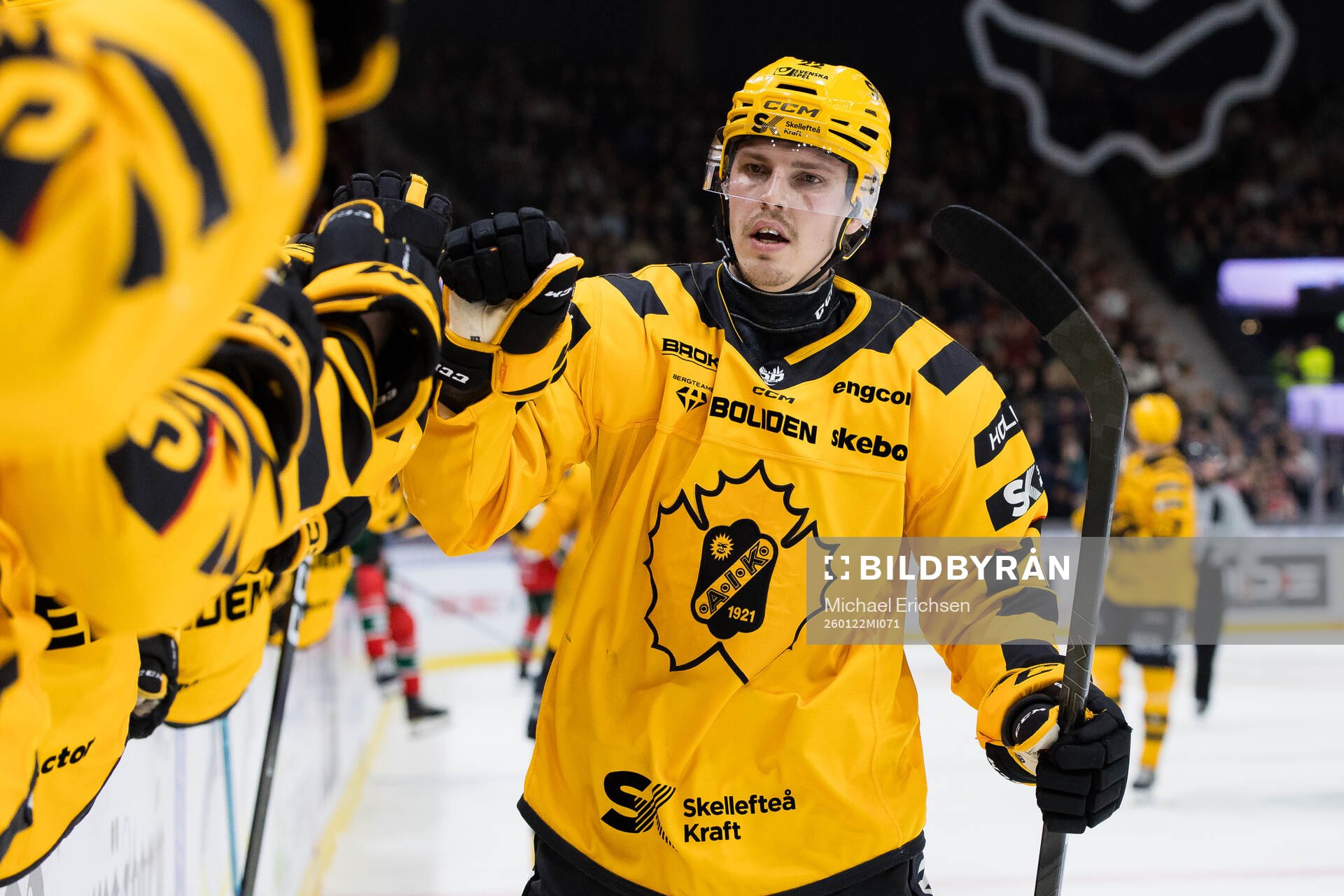 Skellefteås Jonathan Johnson jublar