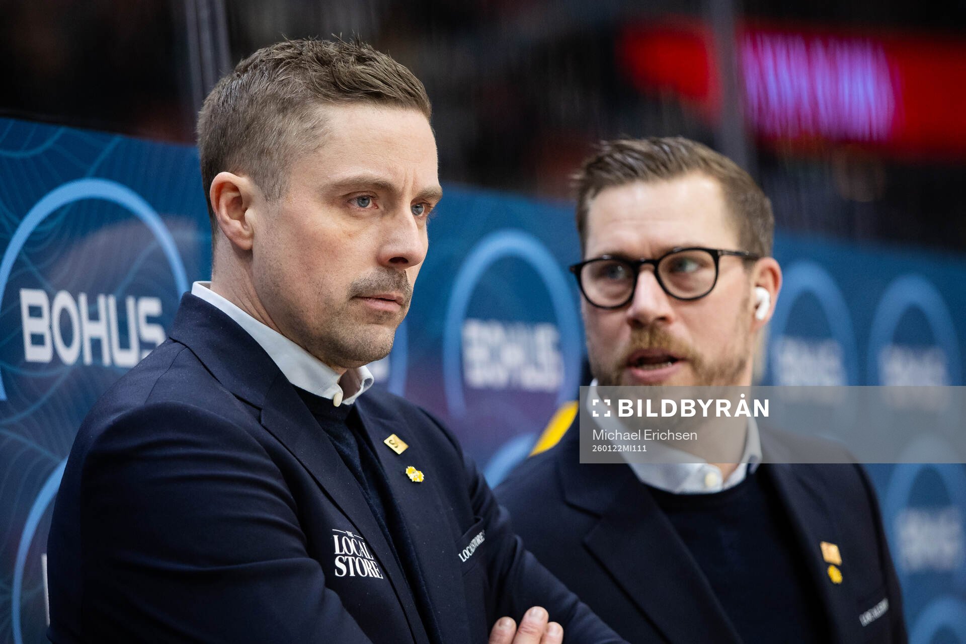 Skellefteås assisterande tränare Pierre Johnsson och