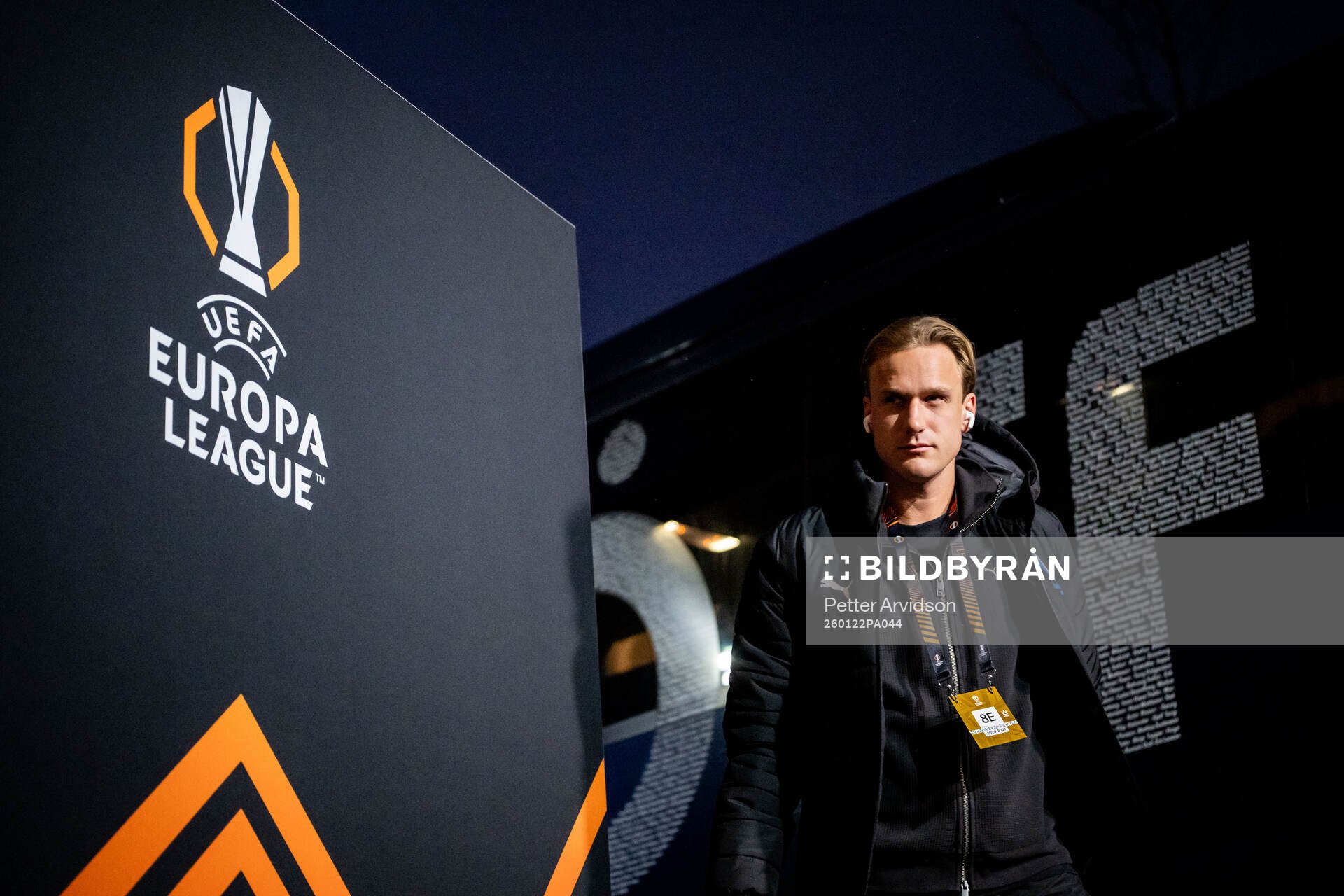 Erik Botheim of Malmö FF arrives at the stadium