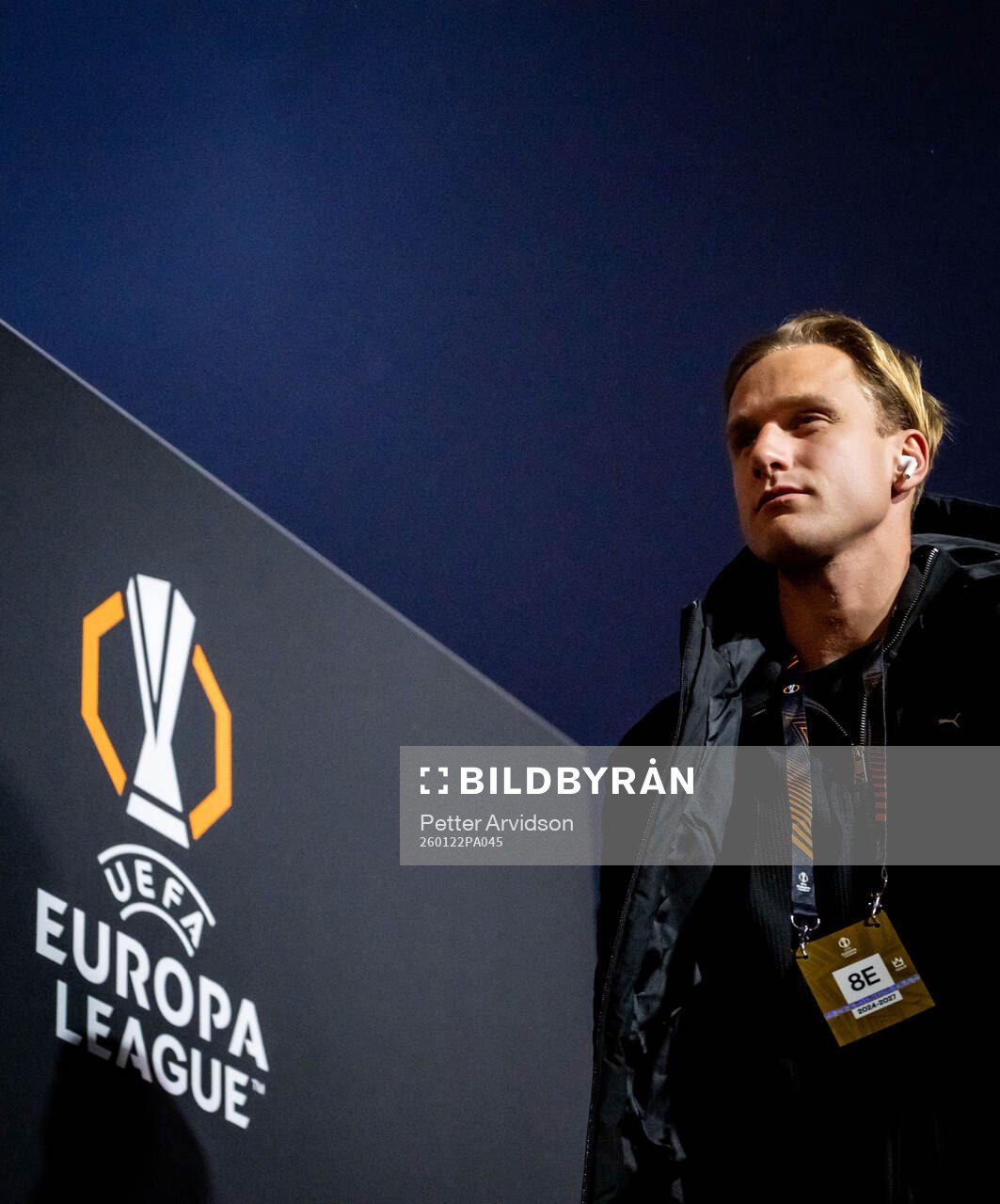 Erik Botheim of Malmö FF arrives at the stadium