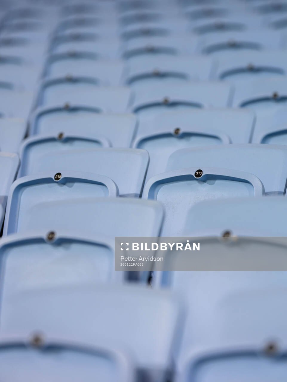 General view of stadium seats ahead the UEFA Europa League
