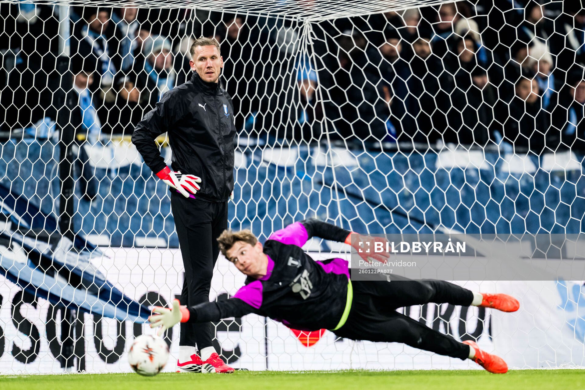 Goalkeeper Robin Olsen and Goalkeeper Melker Ellborg of