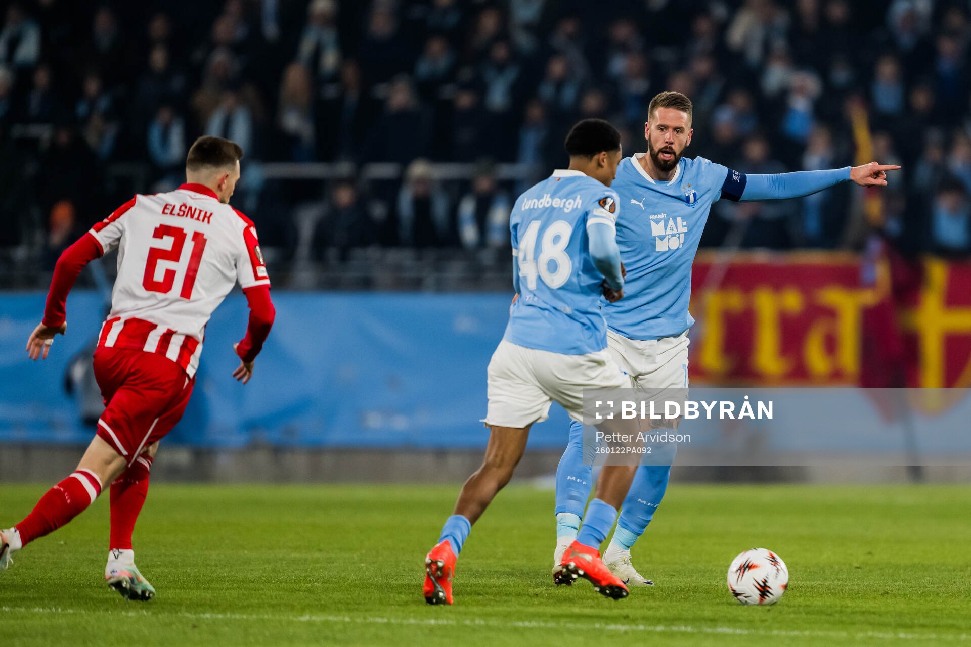 Theodor Lundbergh and Pontus Jansson of Malmö FF