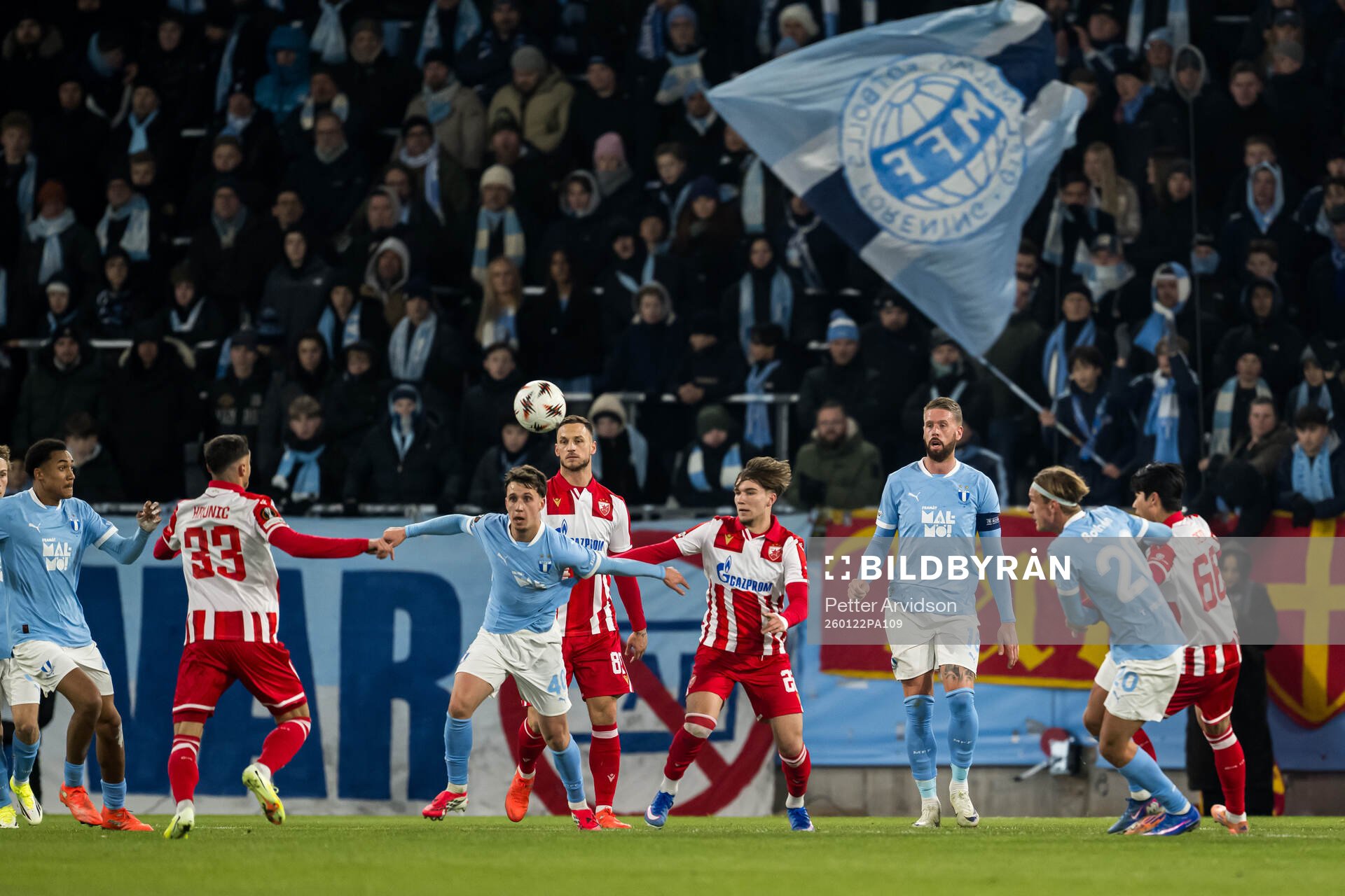 Kenan Busuladzic and Pontus Jansson of Malmö FF against