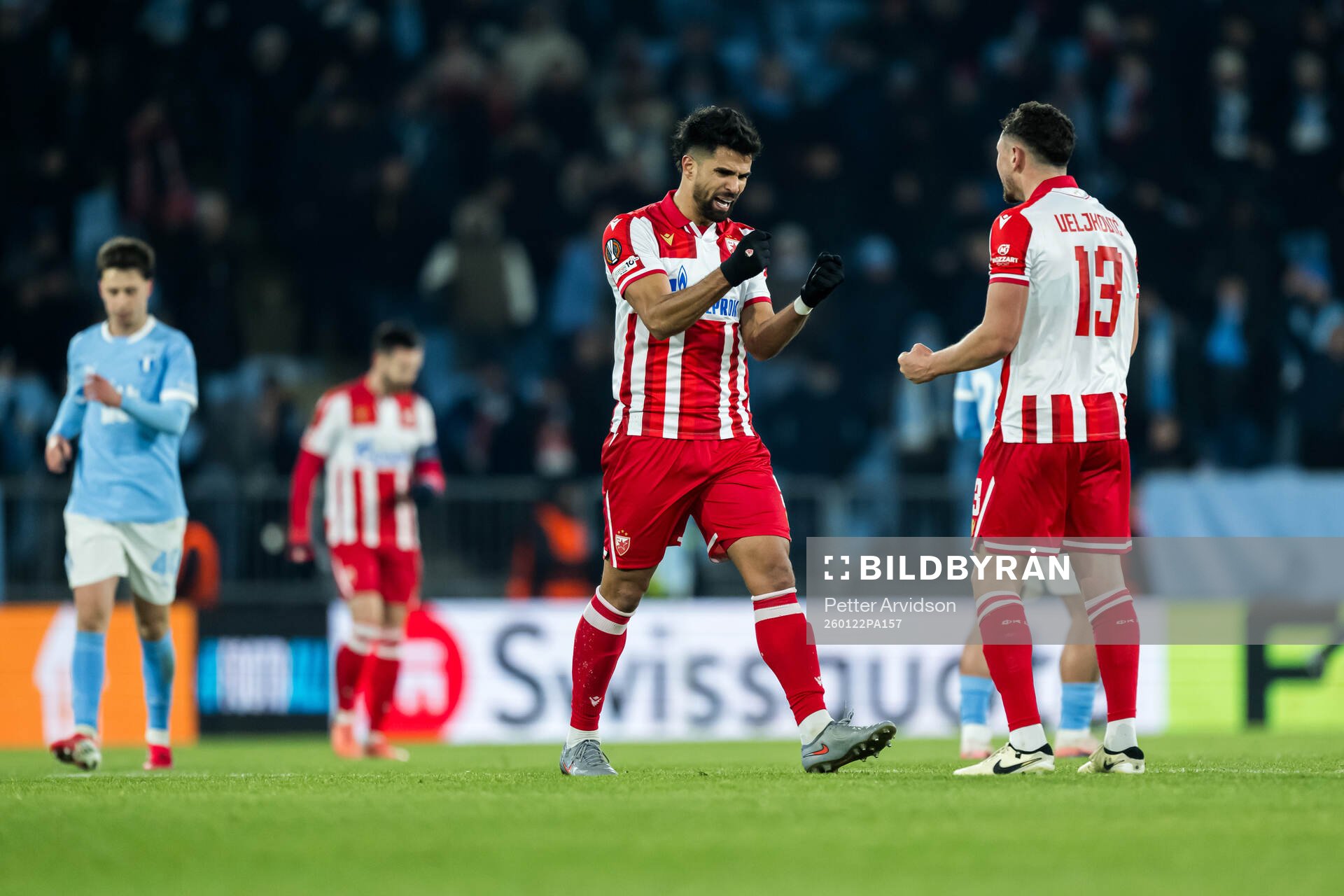 Rodrigao of Crvena Zvezda celebrate