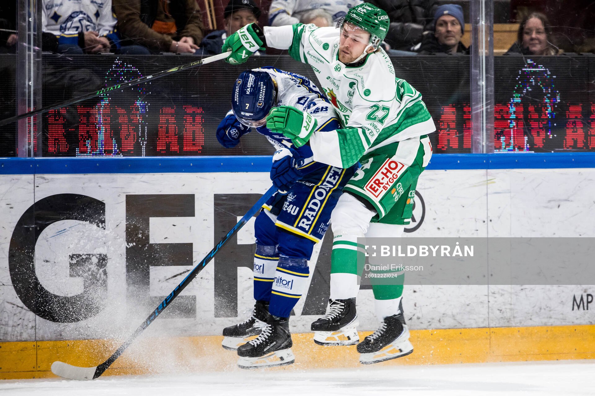 Leksands Marcus Karlberg och Rögles Linus Sjödin