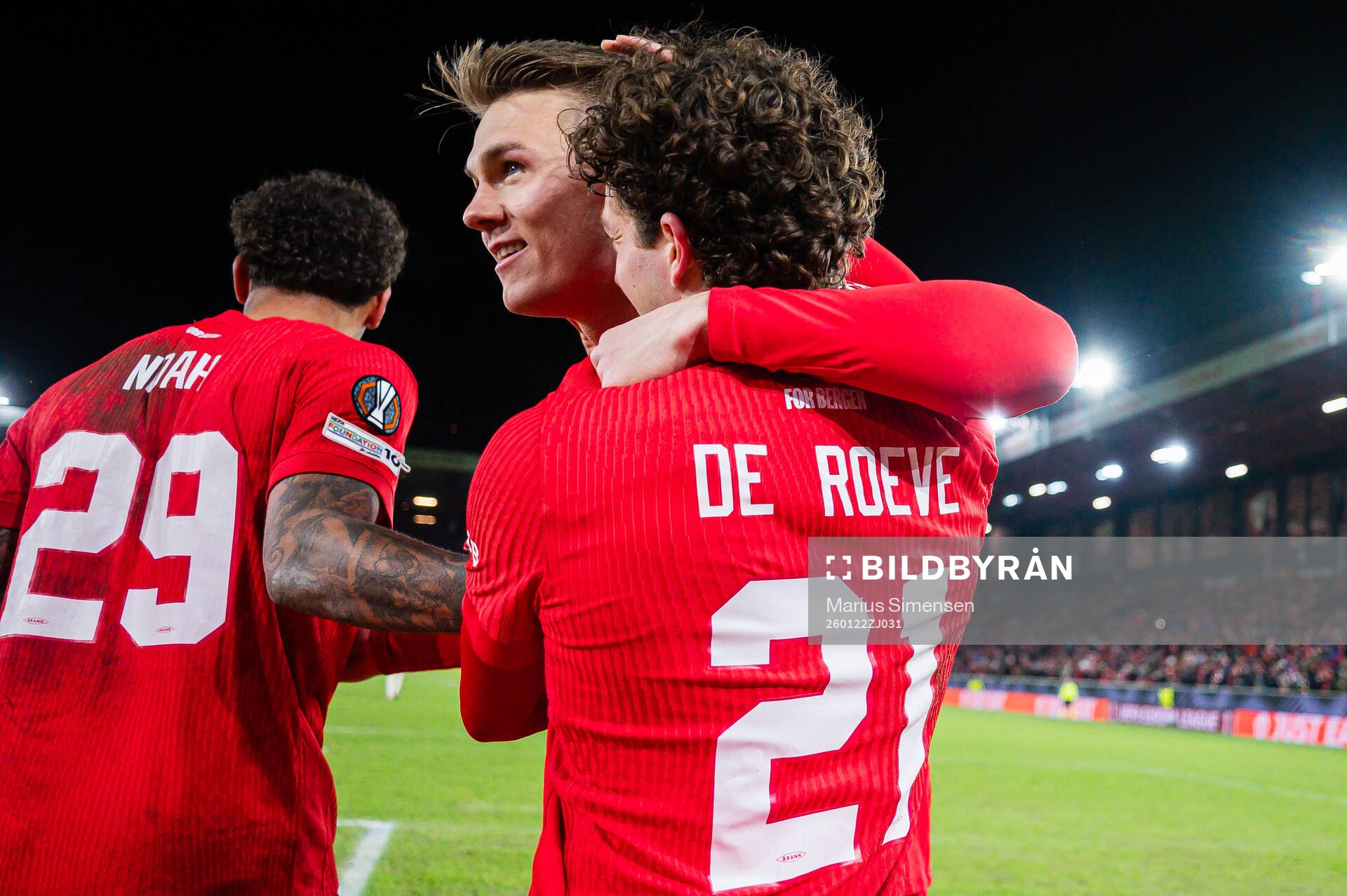 Emil Kornvig of Brann celebrates