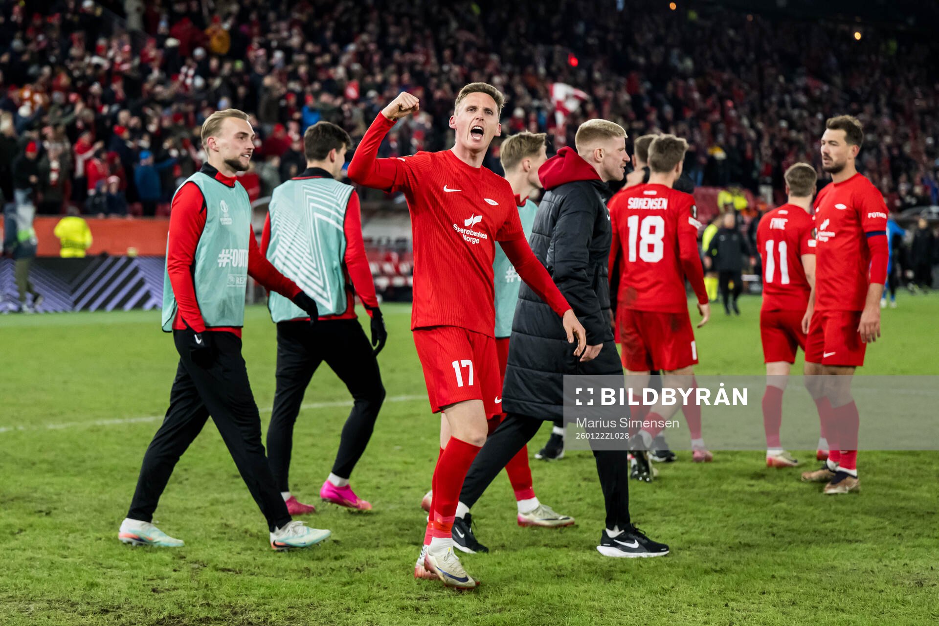 Joachim Soltvedt of Brann celebrates