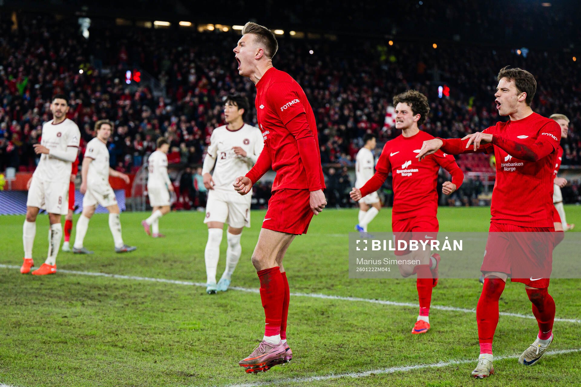Emil Kornvig of Brann celebrates