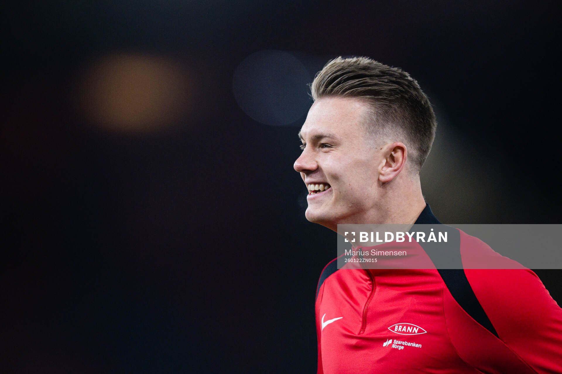 Emil Kornvig of Brann warms up