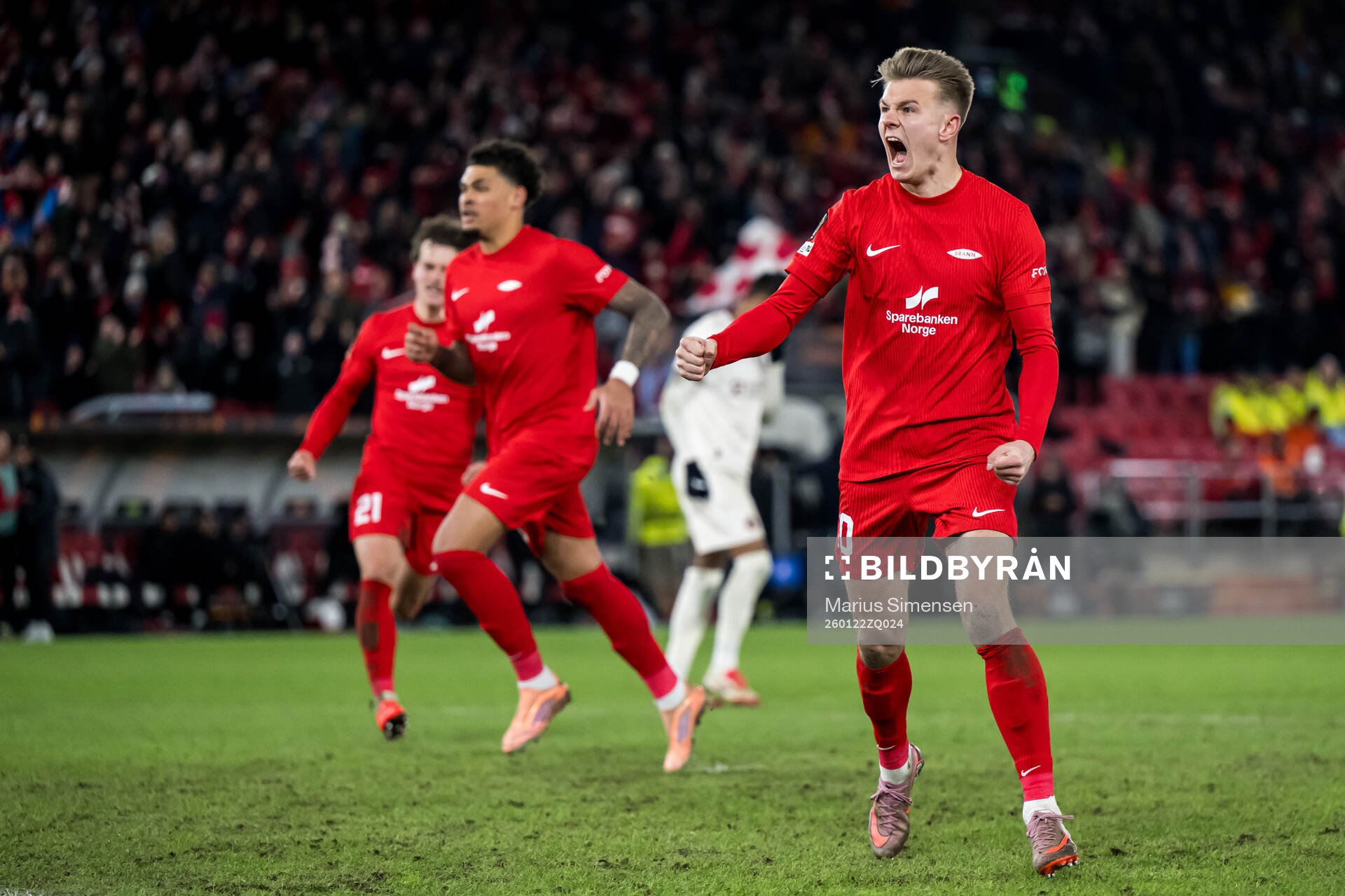 Emil Kornvig of Brann celebrates