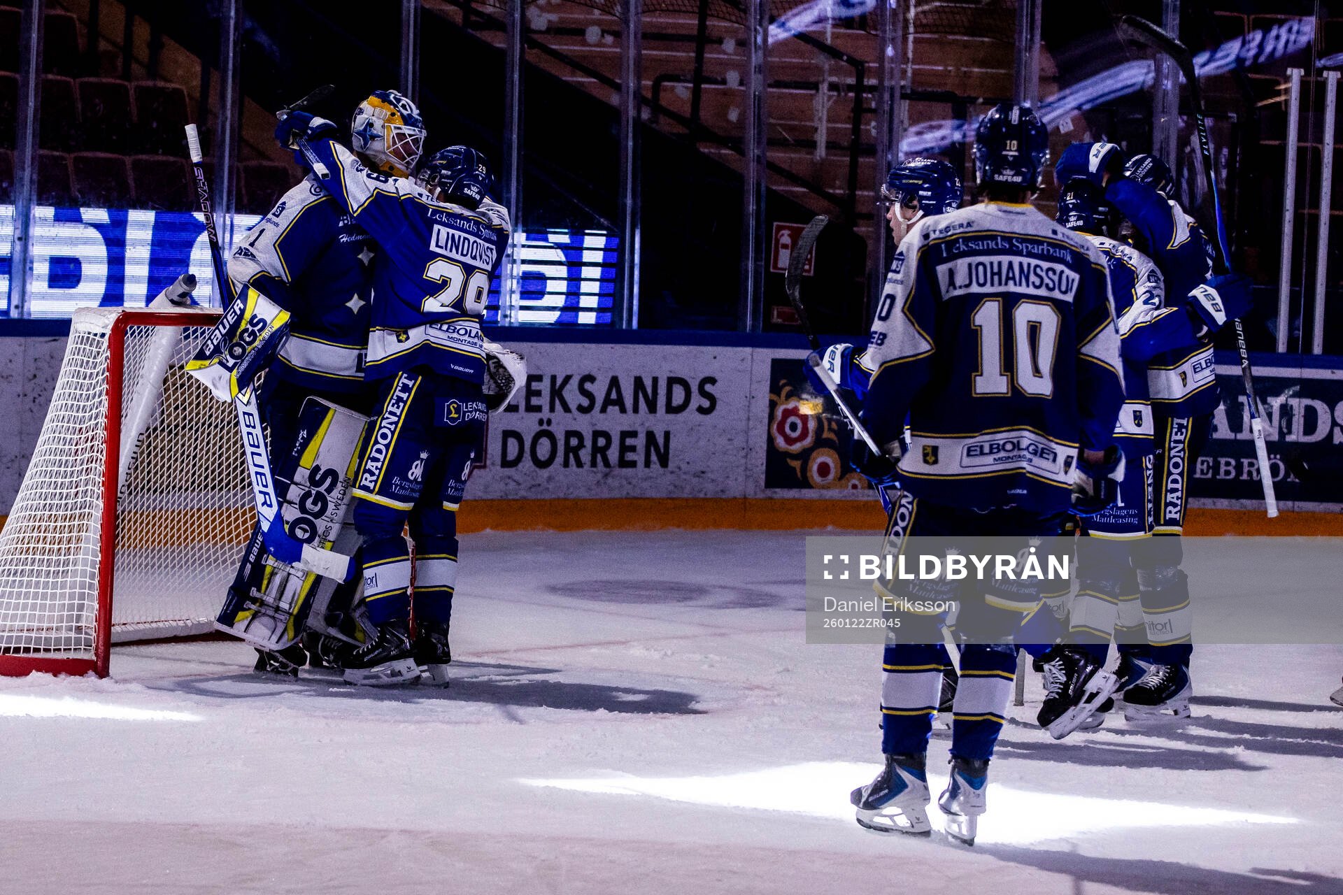 Leksands målvakt Marcus Gidlöf och Michael Lindqvist