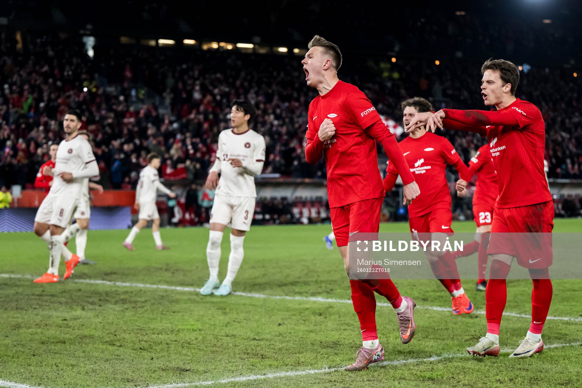 Emil Kornvig of Brann celebrates