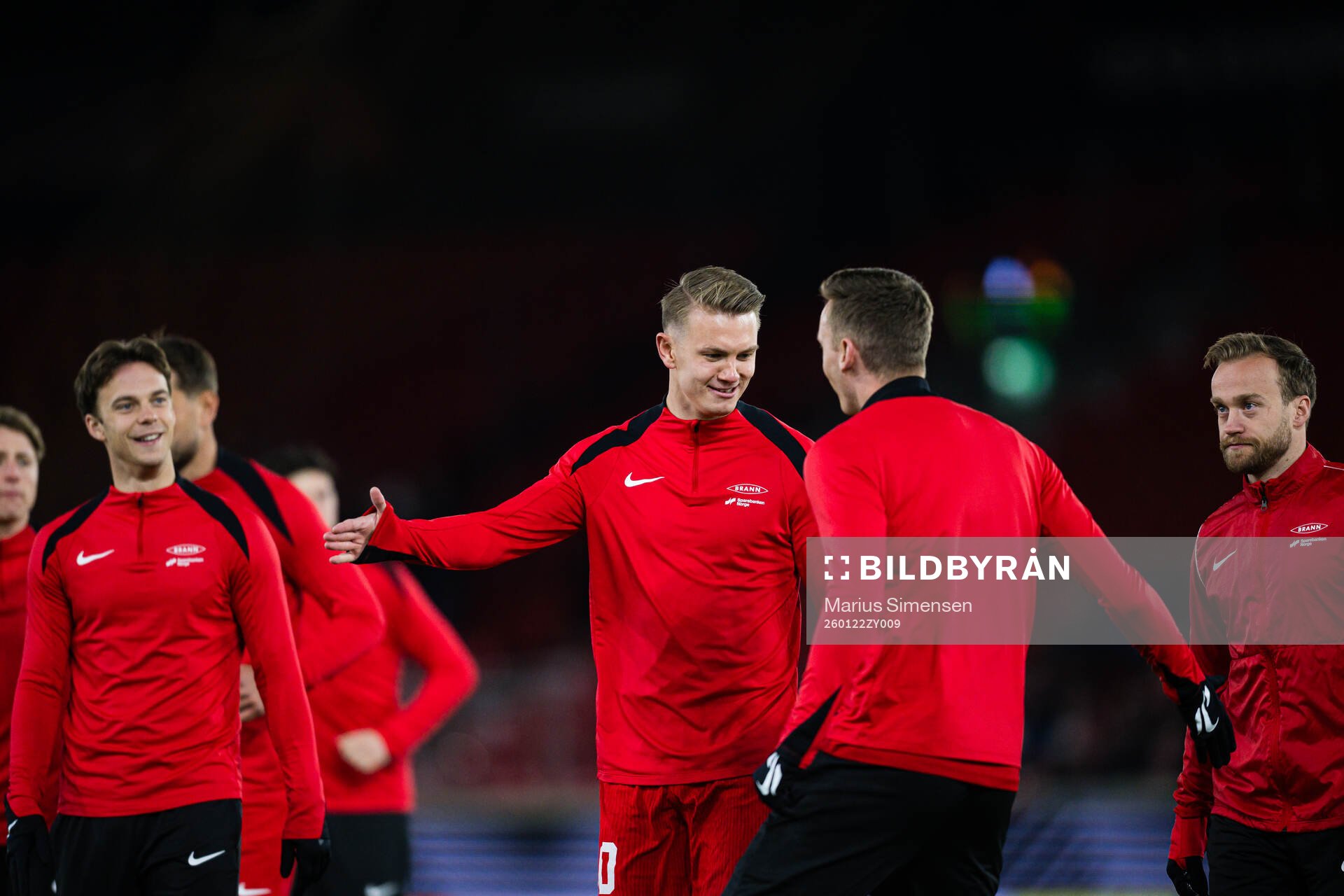 Emil Kornvig of Brann warms up