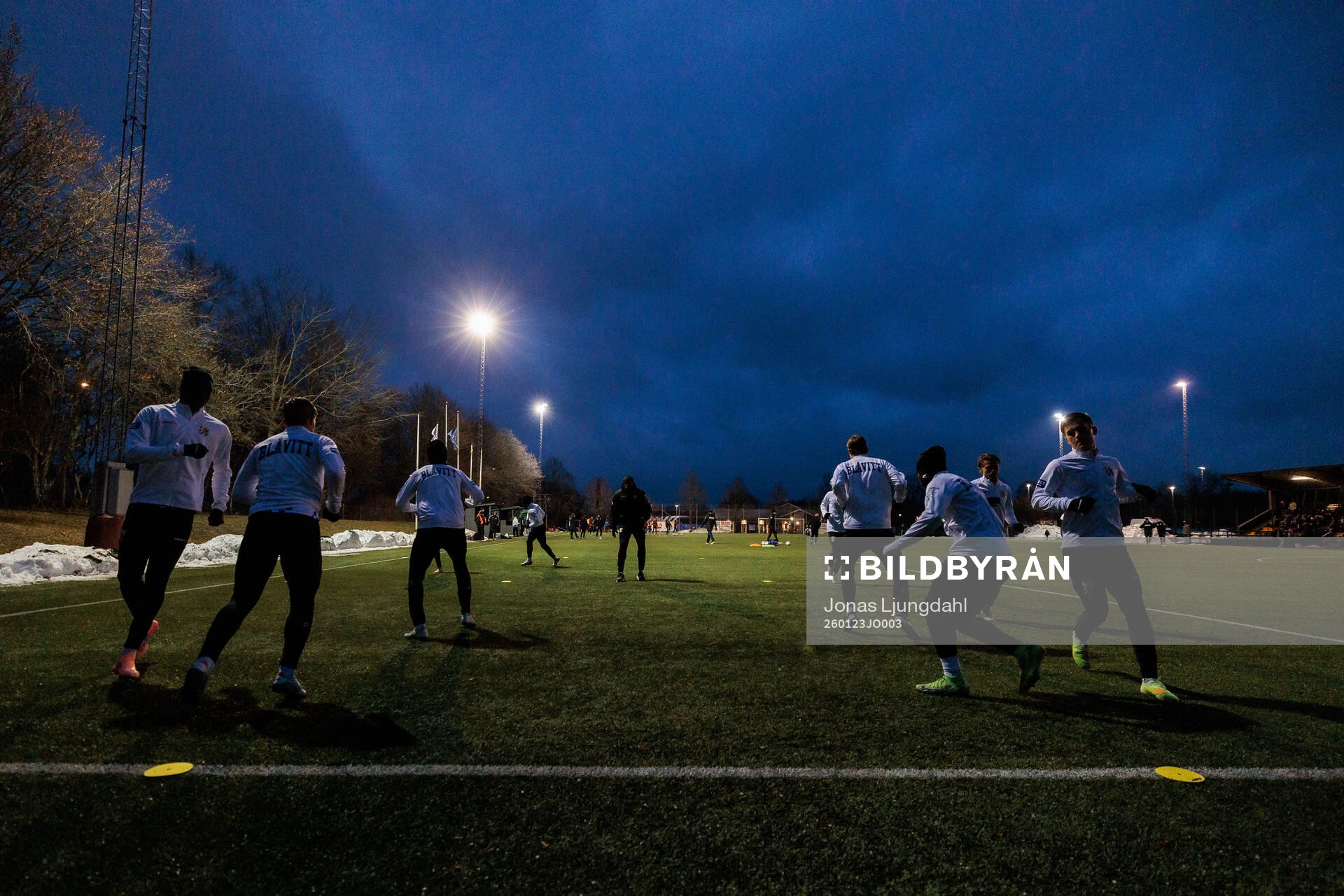 IFK Göteborgs spelare värmer upp