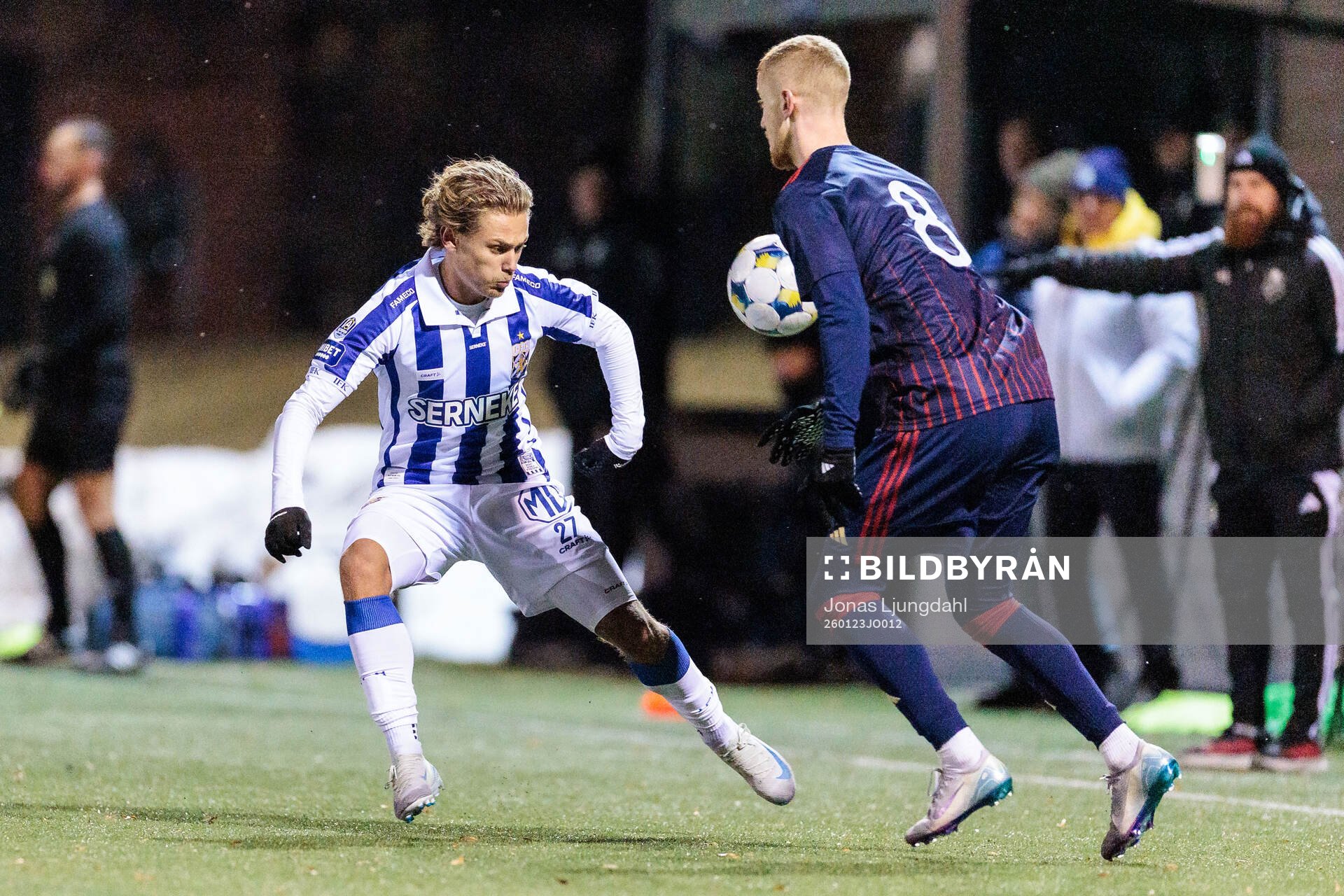 IFK Göteborgs Alfons Borén och Östers IFs Daniel Ask