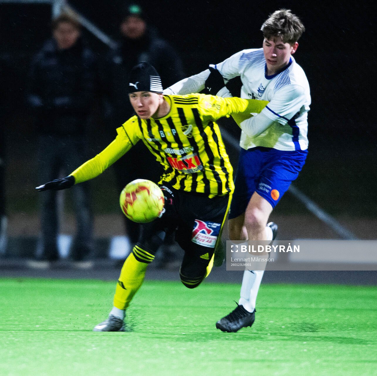IFK Hässleholms Axel Nilsson i träningsmatchen mellan IFK