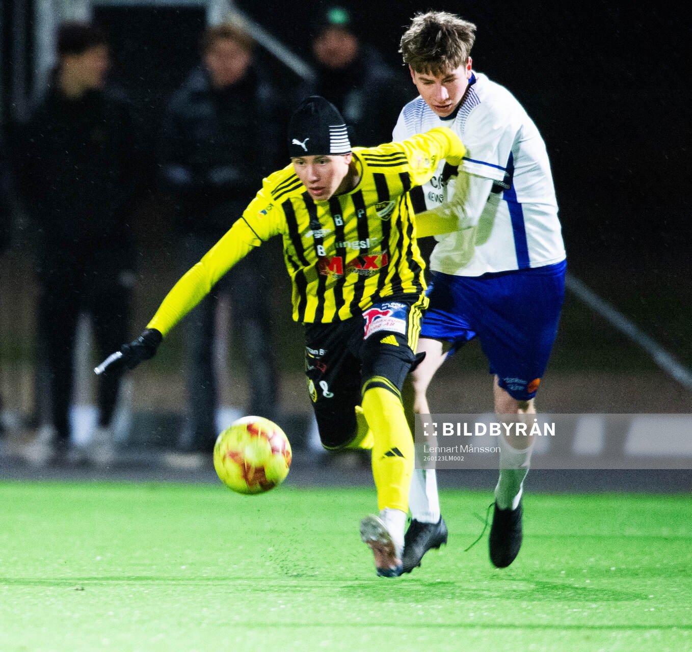 IFK Hässleholms Axel Nilsson i träningsmatchen mellan IFK