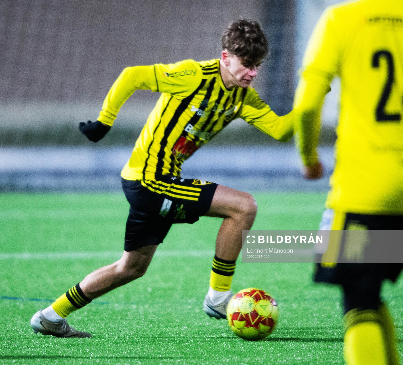 IFK Hässleholms Neo Jakobsson i träningsmatchen mellan