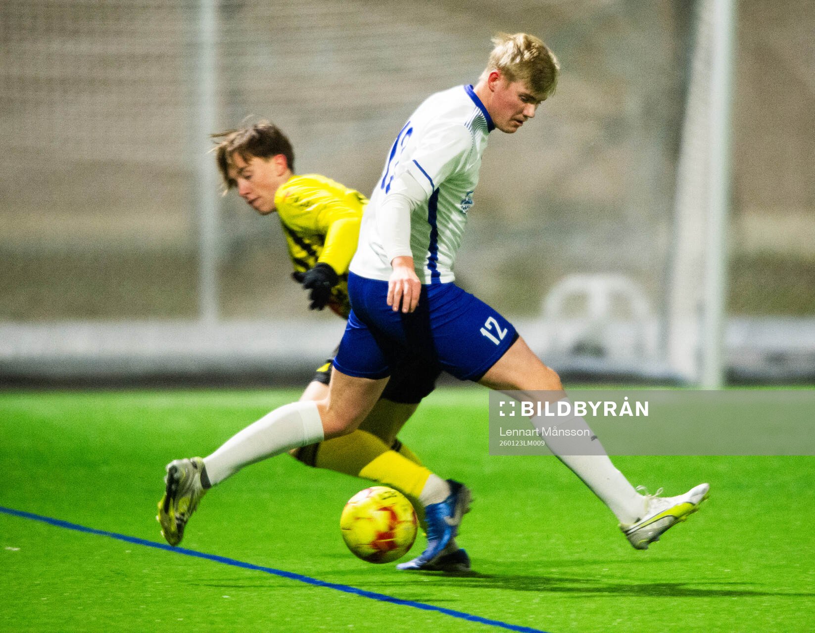 IFK Osbys Linus Roslund i träningsmatchen mellan IFK