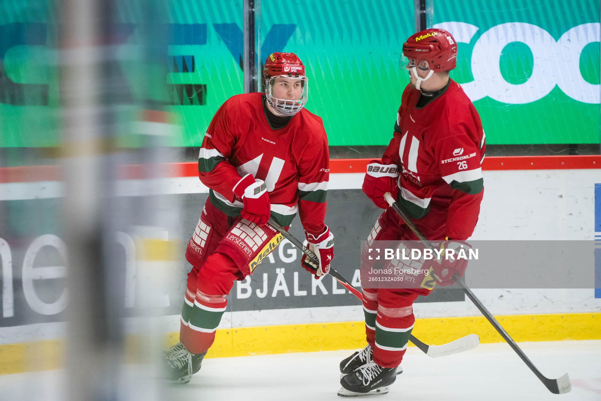 Modos David Granberg innan ishockeymatchen i