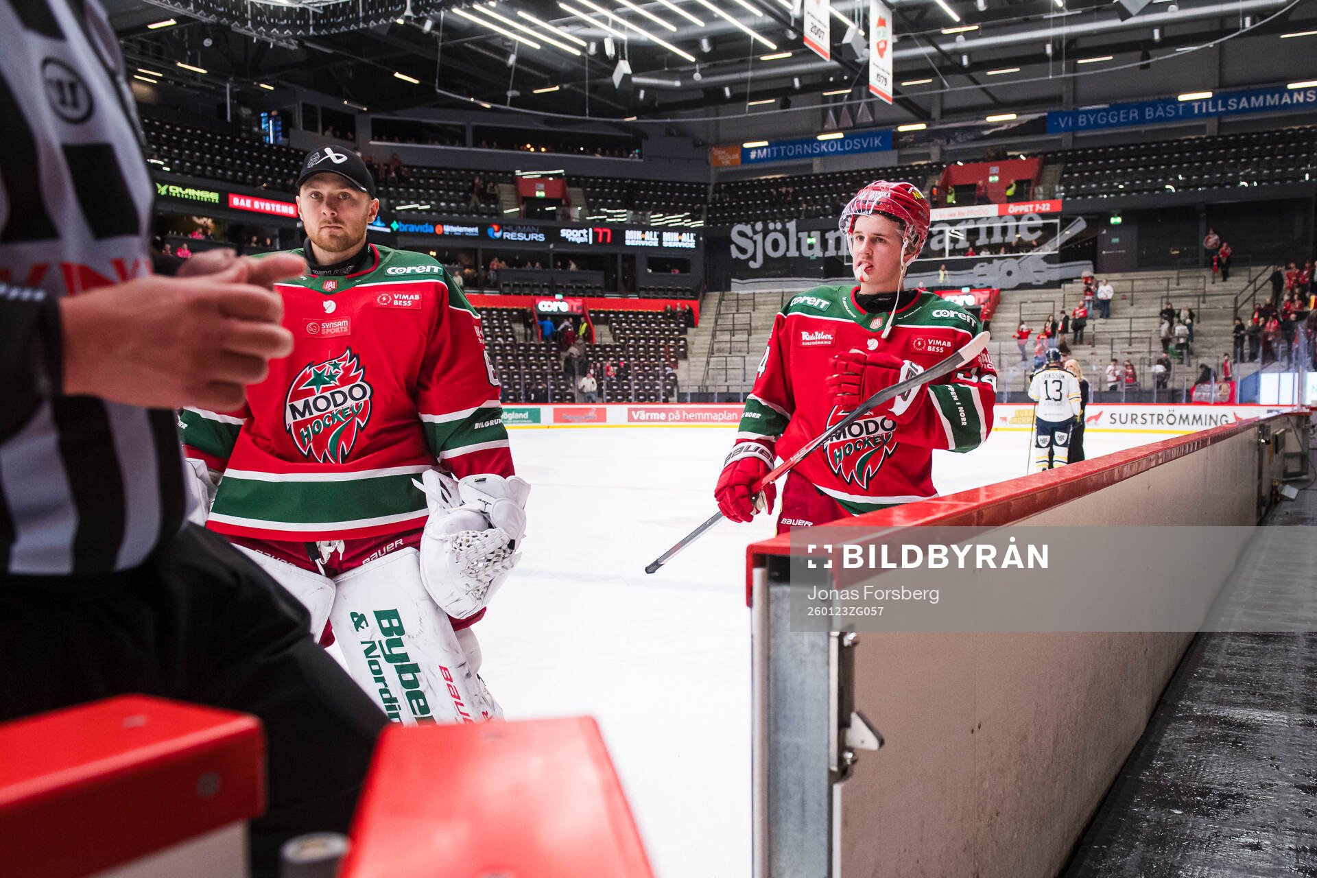 Modos målvakt Edvin Olofsson och Hugo Hallin