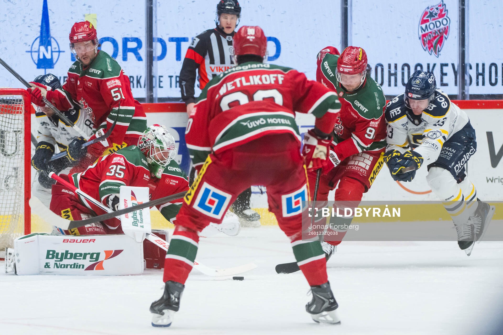 Modos målvakt Adam Werner och Jesper Olofsson och