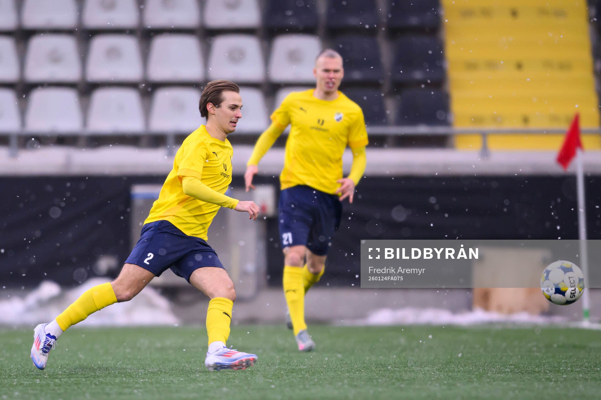 Ljungskiles Emilio Reljanovicunder träningsmatchen mellan