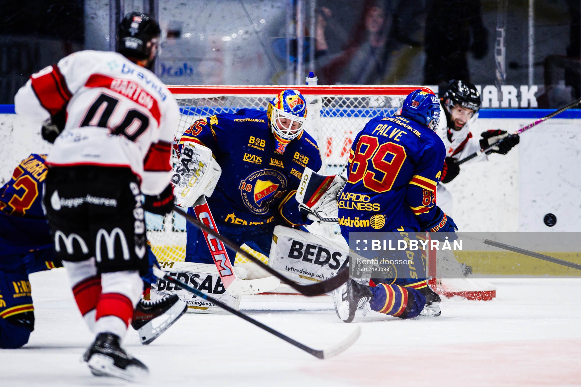 Djurgårdens målvakt Magnus Hellberg och Oula Palve