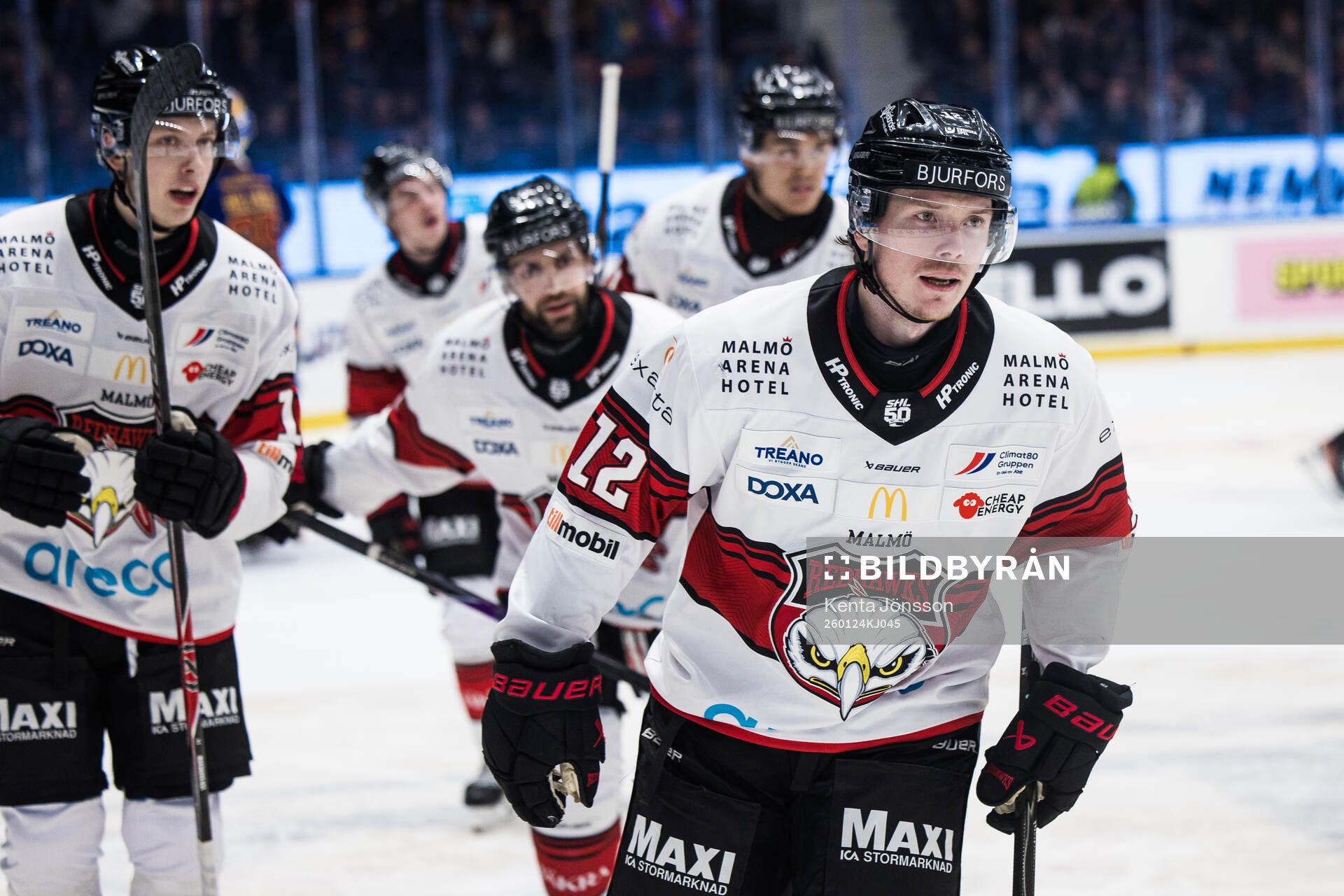 Malmö Redhawks Linus Öberg jublar