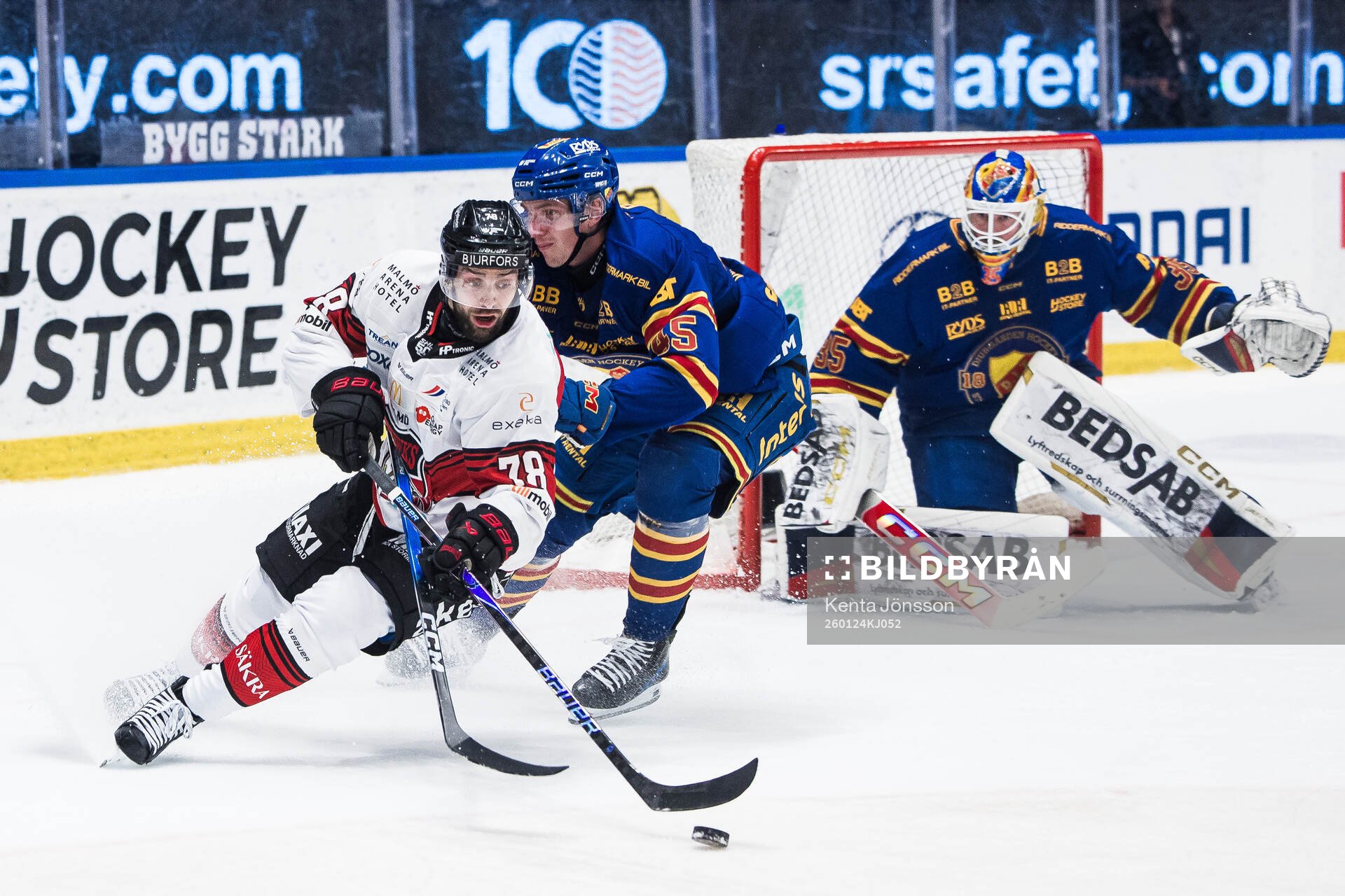 Malmö Redhawks Robin Hanzl och Djurgårdens Hugo Blixt