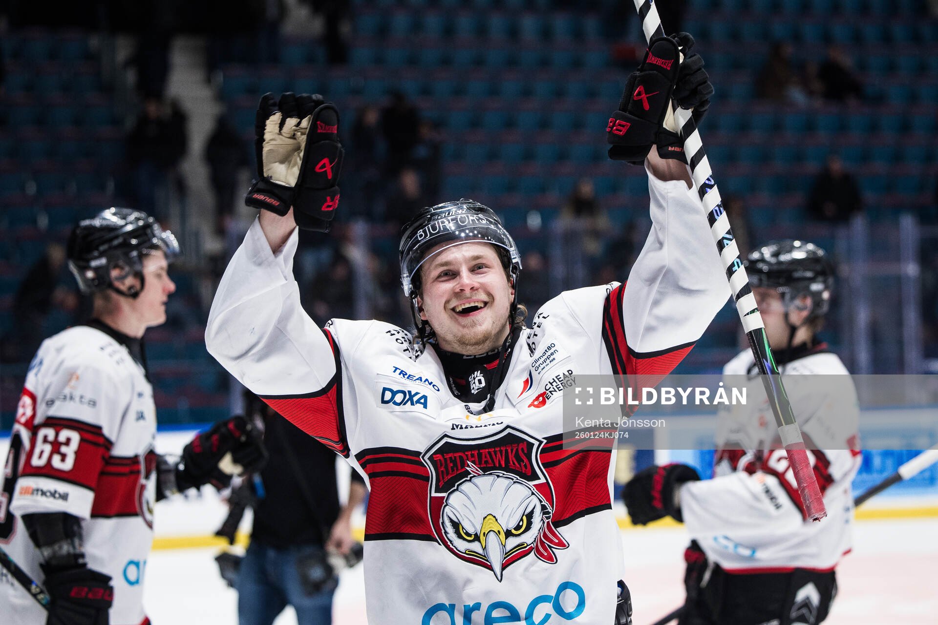 Malmö Redhawks Lauri Pajuniemi jublar