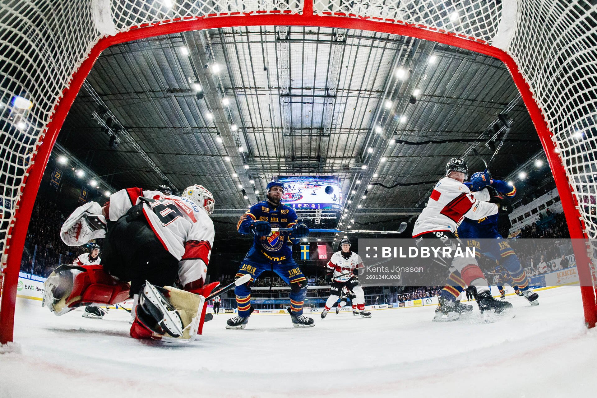 Malmö Redhawks målvakt Oskar Blomgren och Djurgårdens
