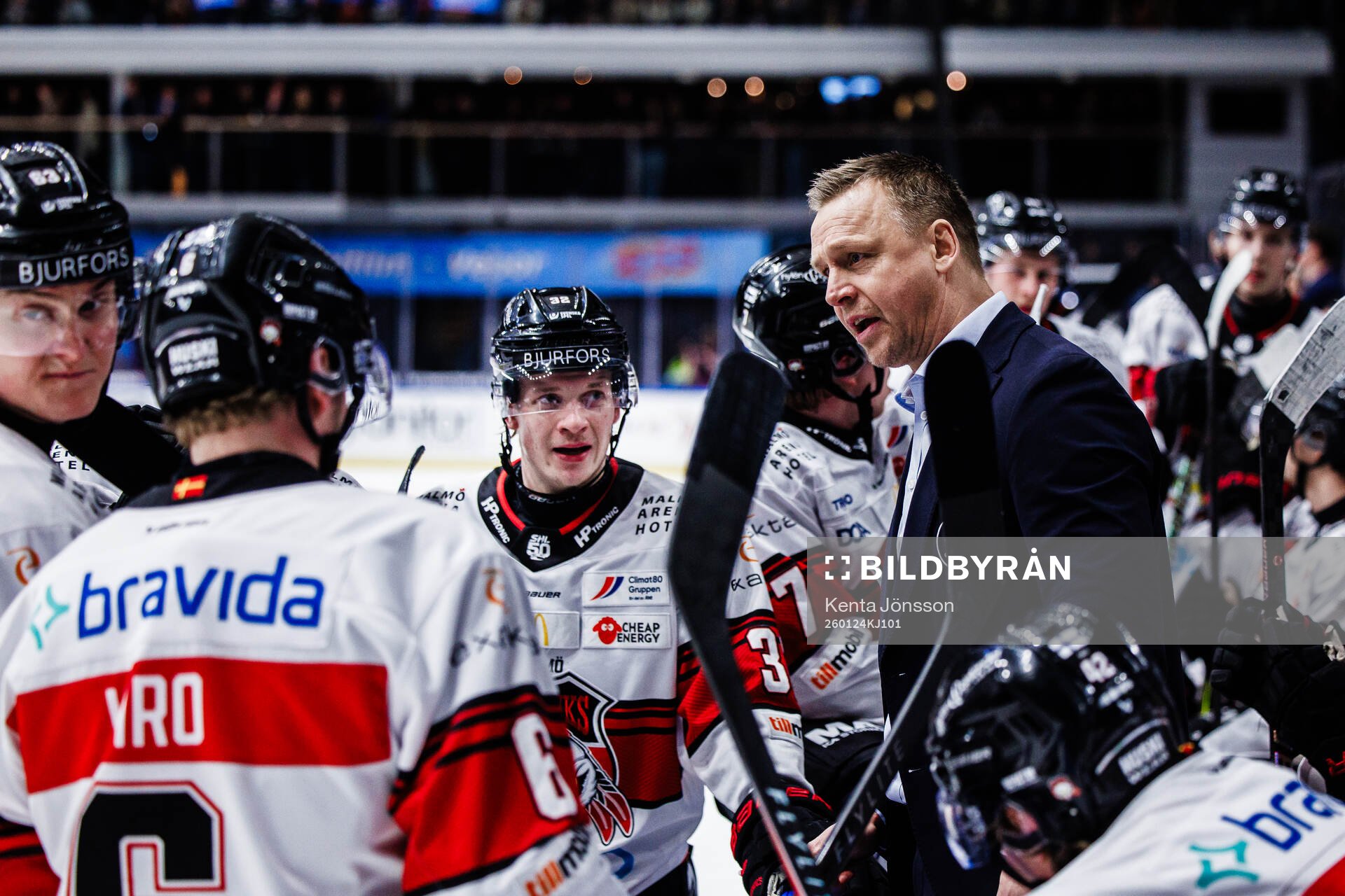 Malmö Redhawks assisterande tränare Bert Robertsson i en