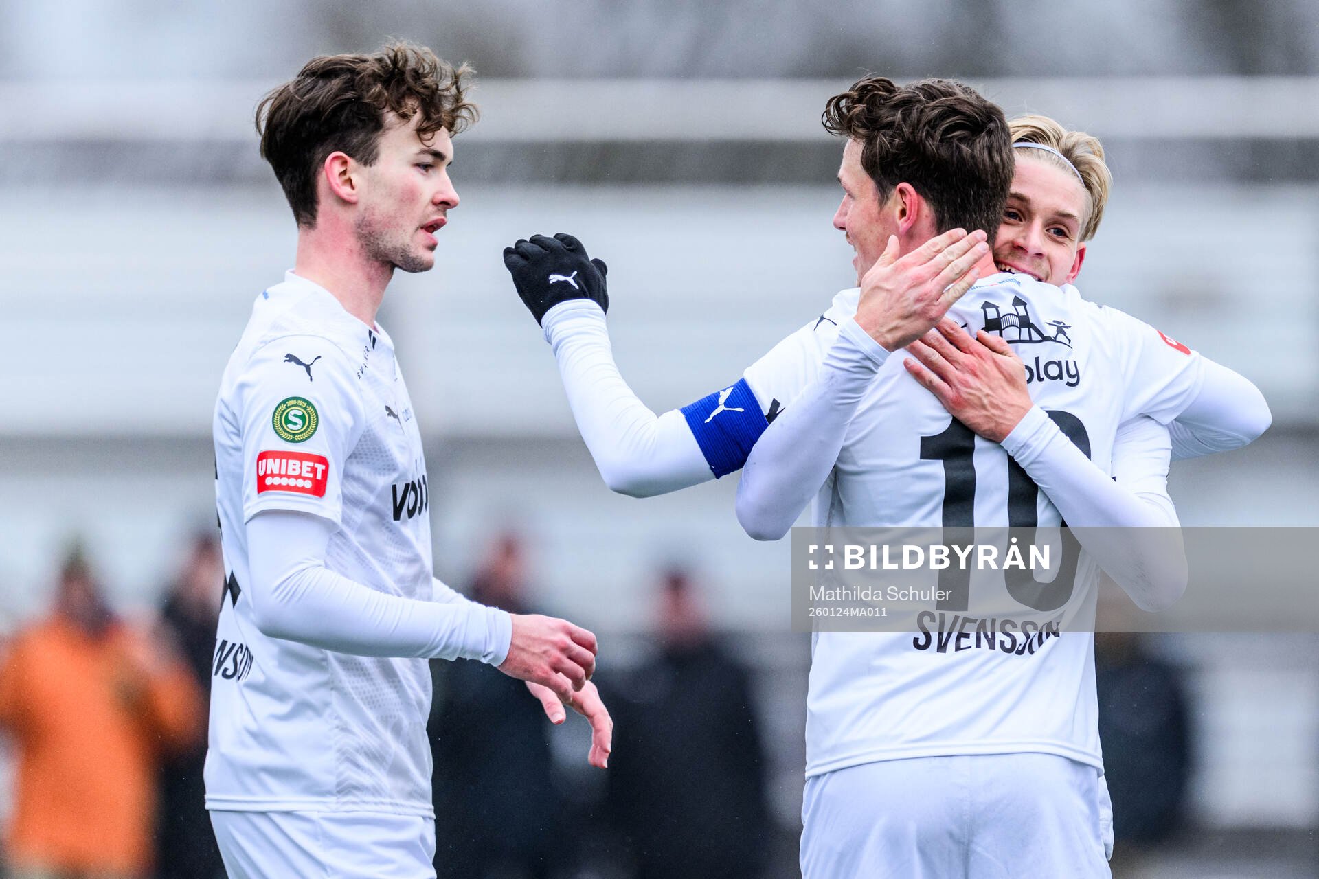 Helsingborgs Alexander Johansson, Max Svensson och Leo