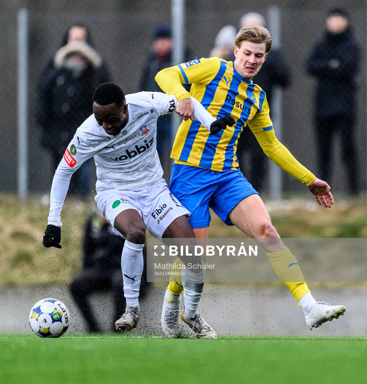 Helsingborgs Adam Akimey och Eskilsminnes Hampus Stoltz