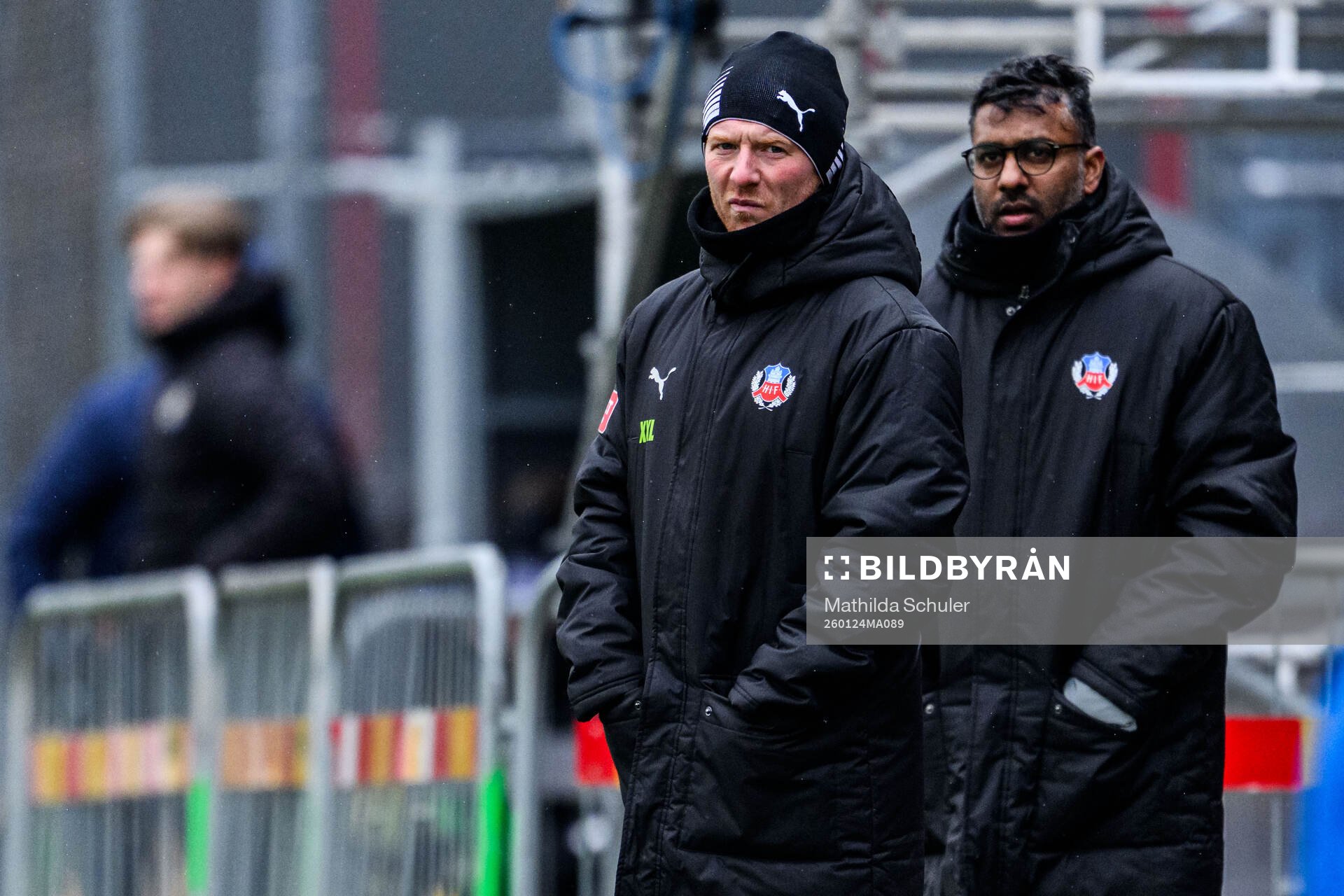 Helsingborgs manager Stevie Grieve och assisterande