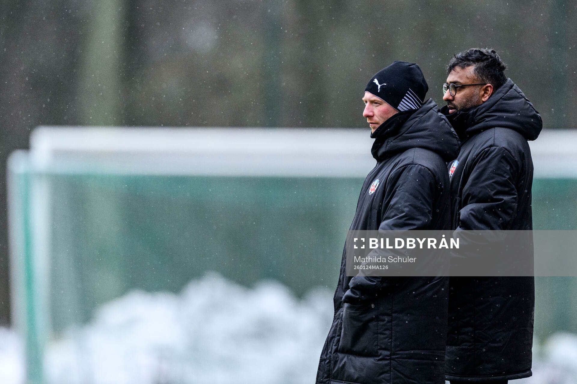 Helsingborgs manager Stevie Grieve och assisterande