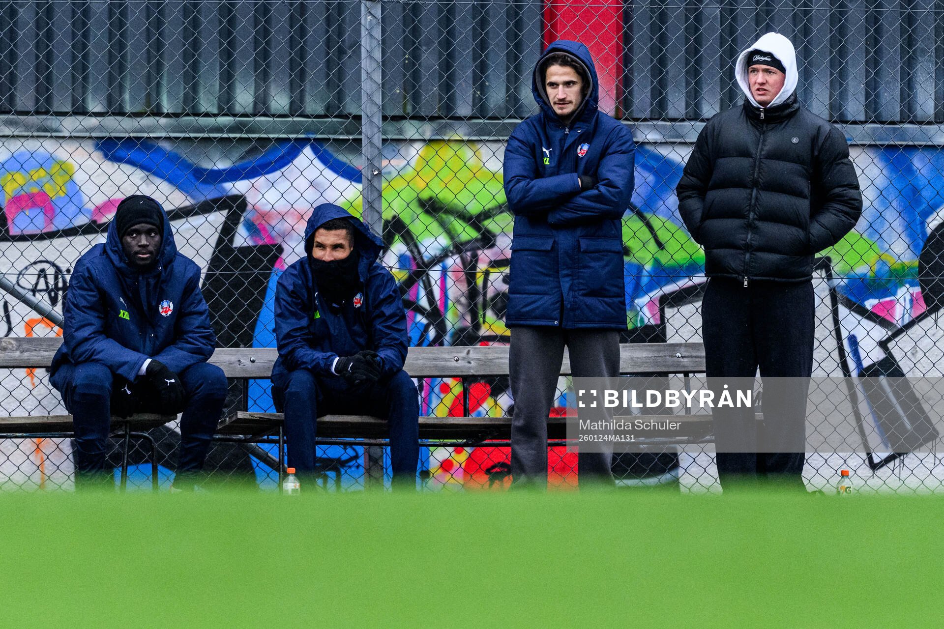 Helsingborgs Demba N'diaye, Harol Romana, Ervin Gigovic och