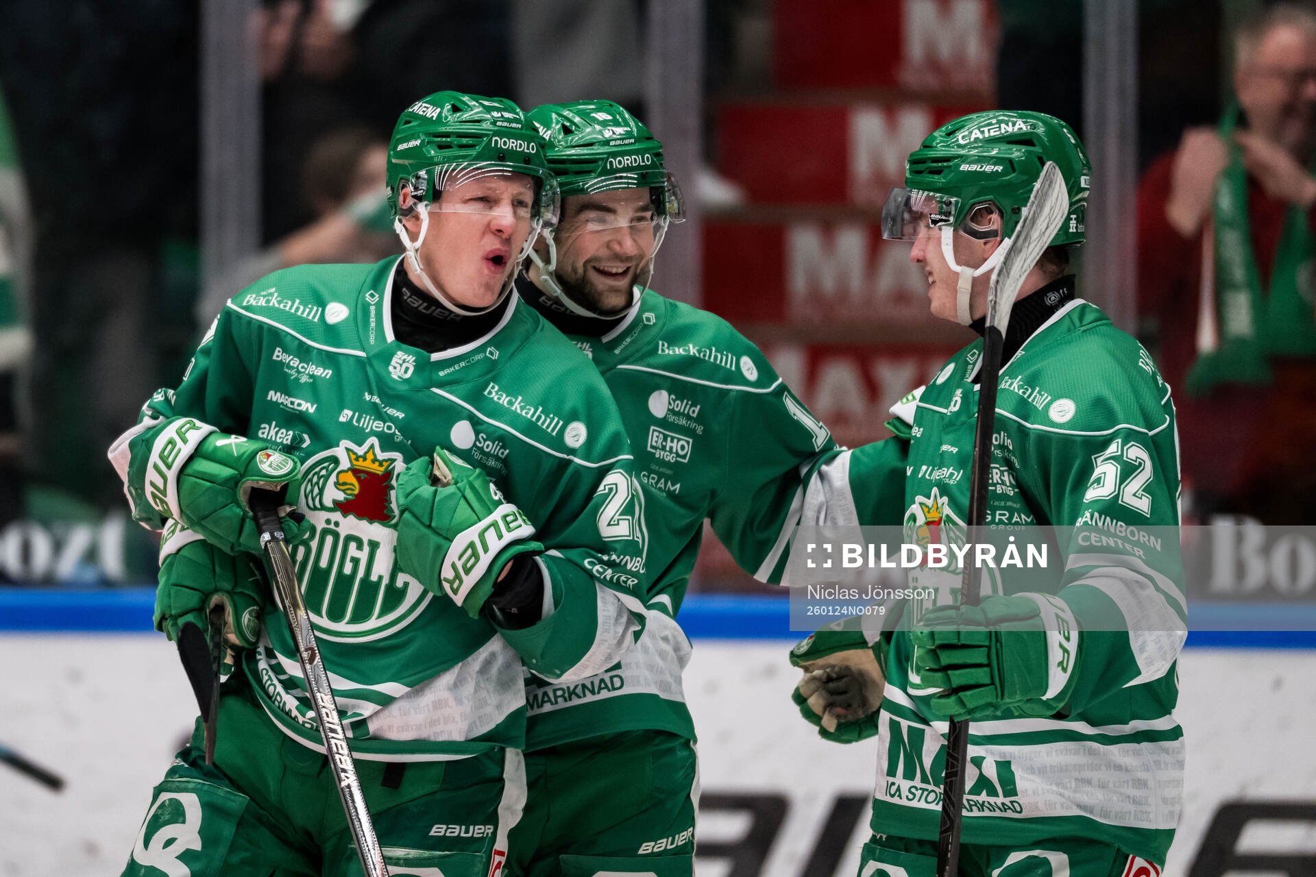 Rögles Fredrik Olofsson, Lukas Ekeståhl-Jonsson och Felix