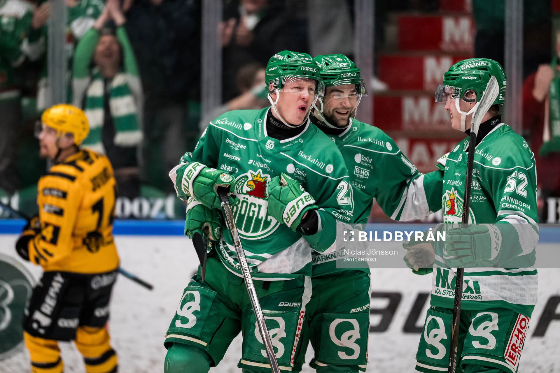 Rögles Fredrik Olofsson, Lukas Ekeståhl-Jonsson och Felix
